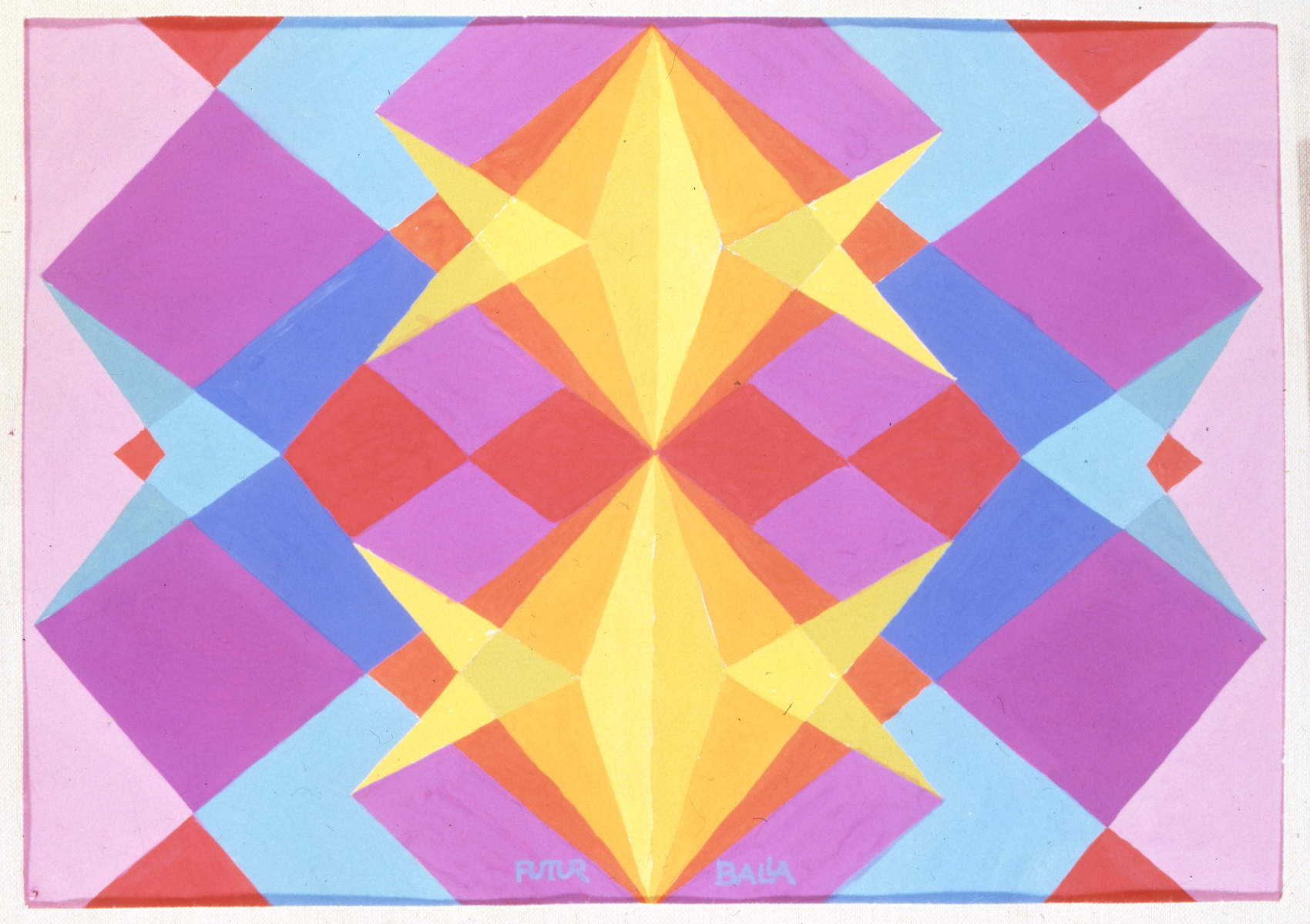 Giacomo Balla, Progetto per tappeto (Motivi prismatici compenetrati) (1930 circa; Fondazione Biagiotti Cigna)