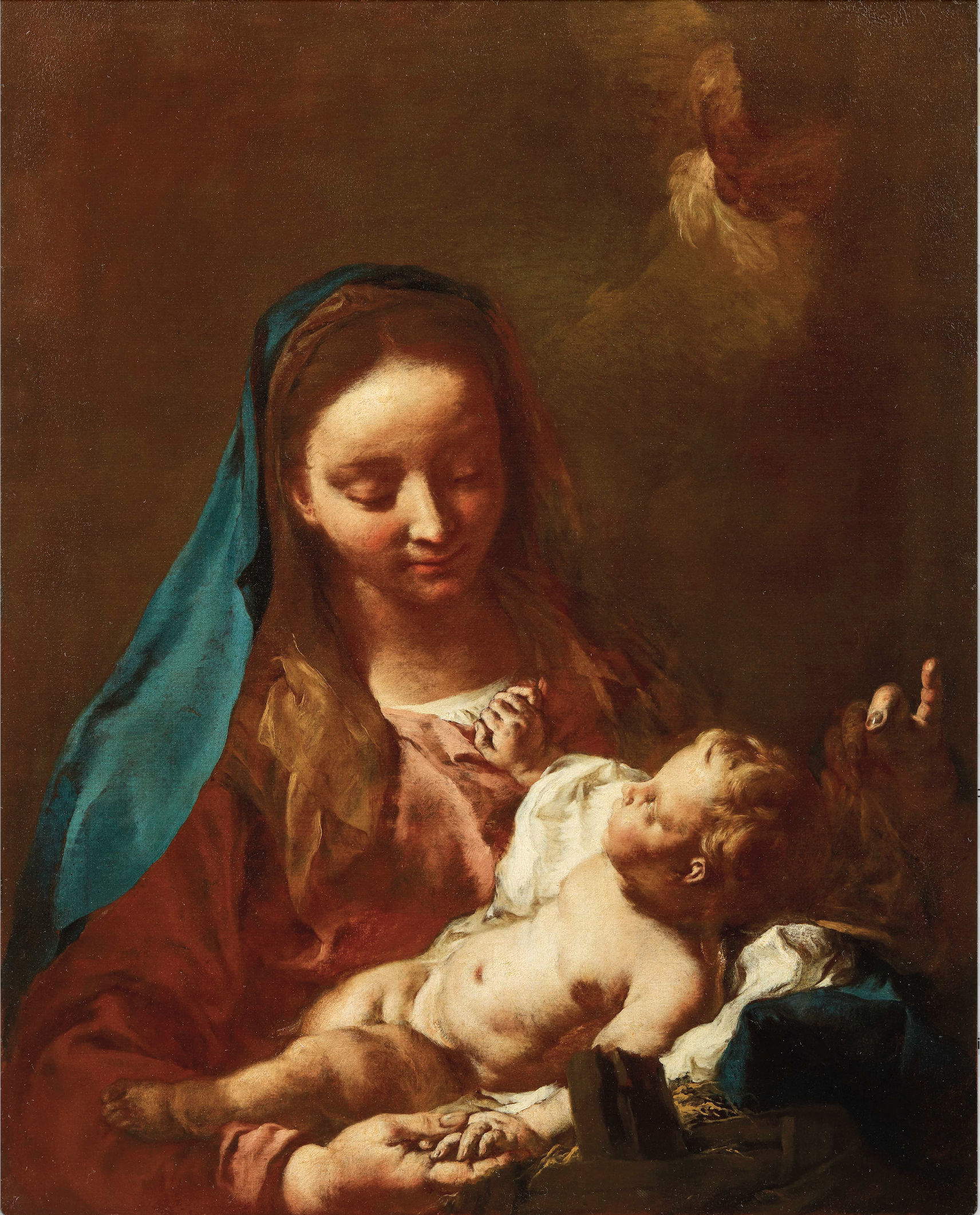 Gian Battista Piazzetta, Madonna and Child (early 18th cent.; gilded wood)