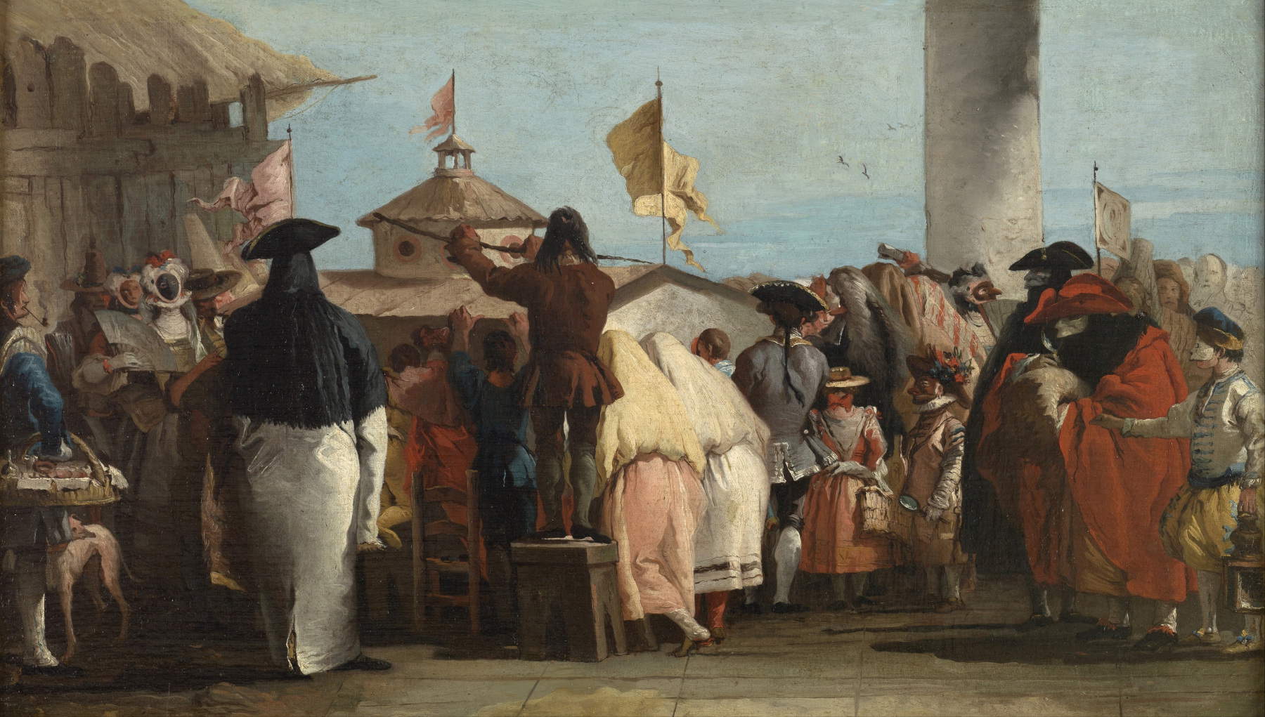 Giandomenico Tiepolo, Le monde nouveau (vers 1765 ; huile sur toile, 34 x 58,3 cm ; Madrid, Musée national du Prado) &copy; Archives photographiques. Musée national du Prado, Madrid