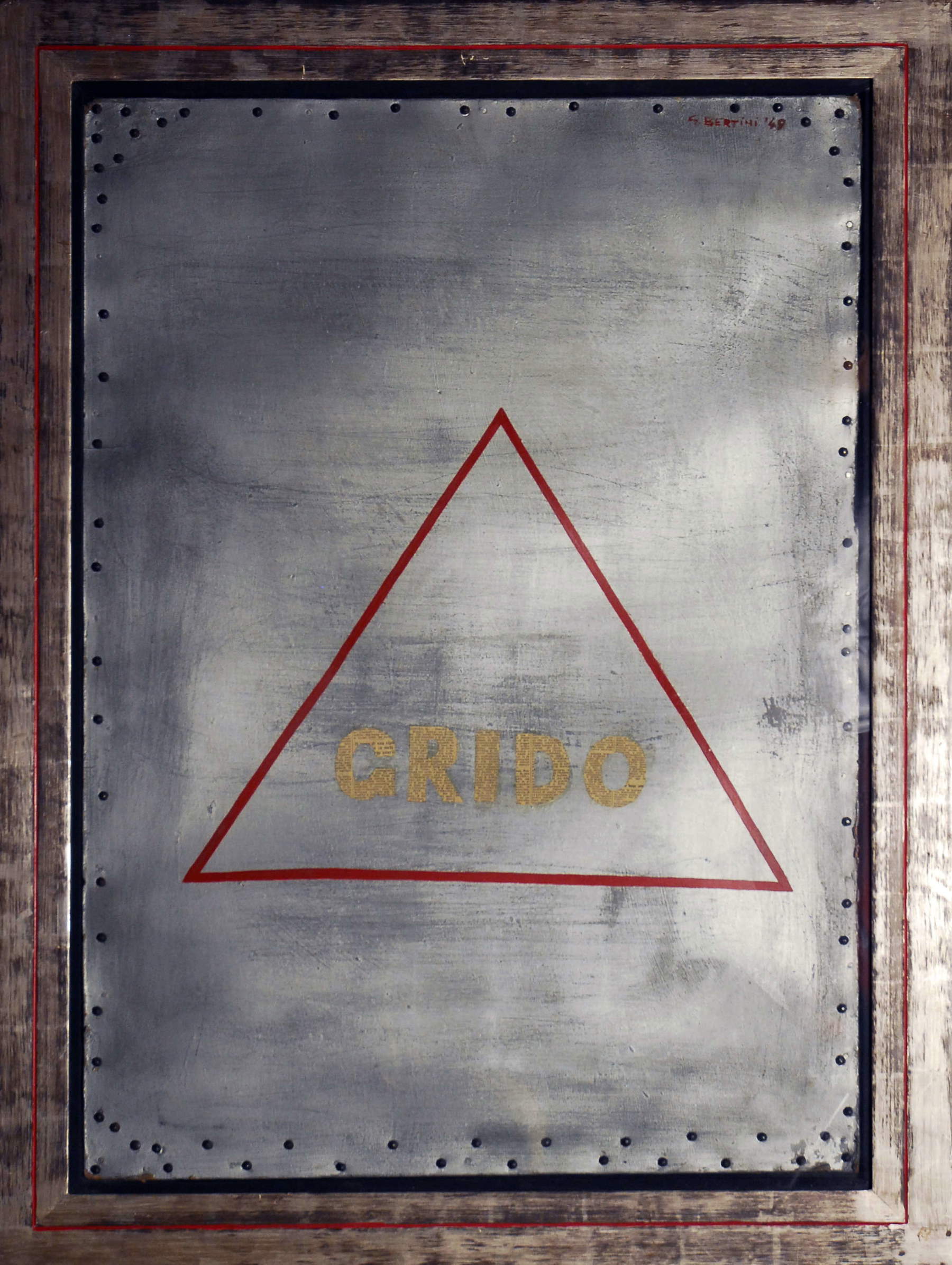 Gianni Bertini, Schrei (1949; Öl, Tempera und Metall auf Karton, 107 &times; 73 cm). Mit freundlicher Genehmigung der Associazione Gianni Bertini, Mailand