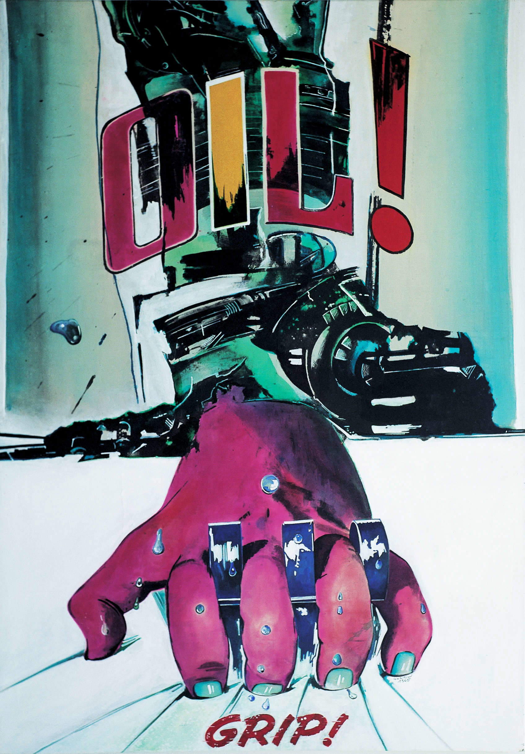 Gianni Bertini, Grip (1965; Öl, Tempera, Anilin und fotografischer Transfer auf emulgierter Leinwand, 116&times;81 cm). Mit freundlicher Genehmigung von Frittelli arte contemporanea, Florenz