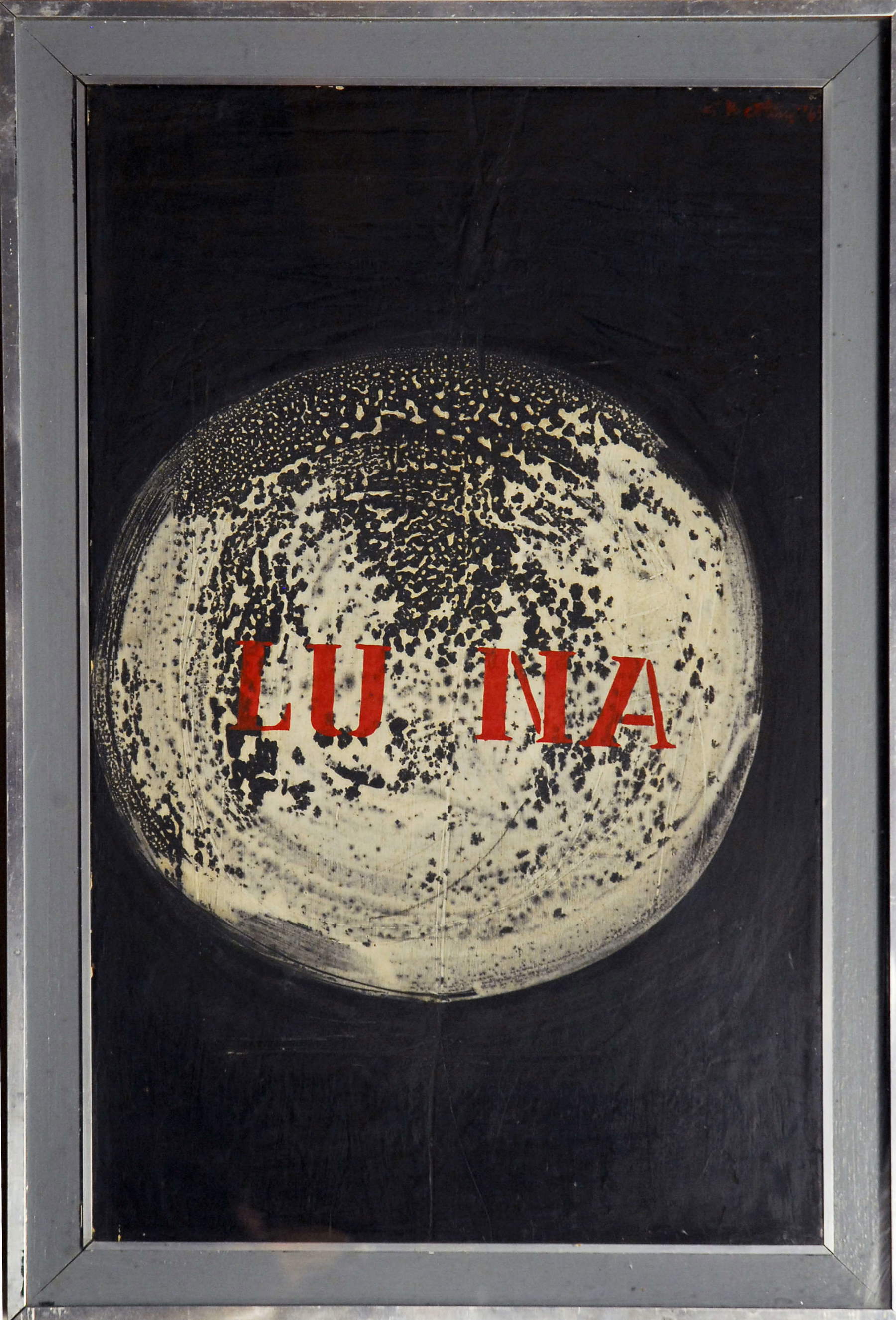 Gianni Bertini, Mond (1949; Öl und Tempera auf Tafel, 69 &times; 42 cm). Zugelassen von der Associazione Gianni Bertini, Mailand