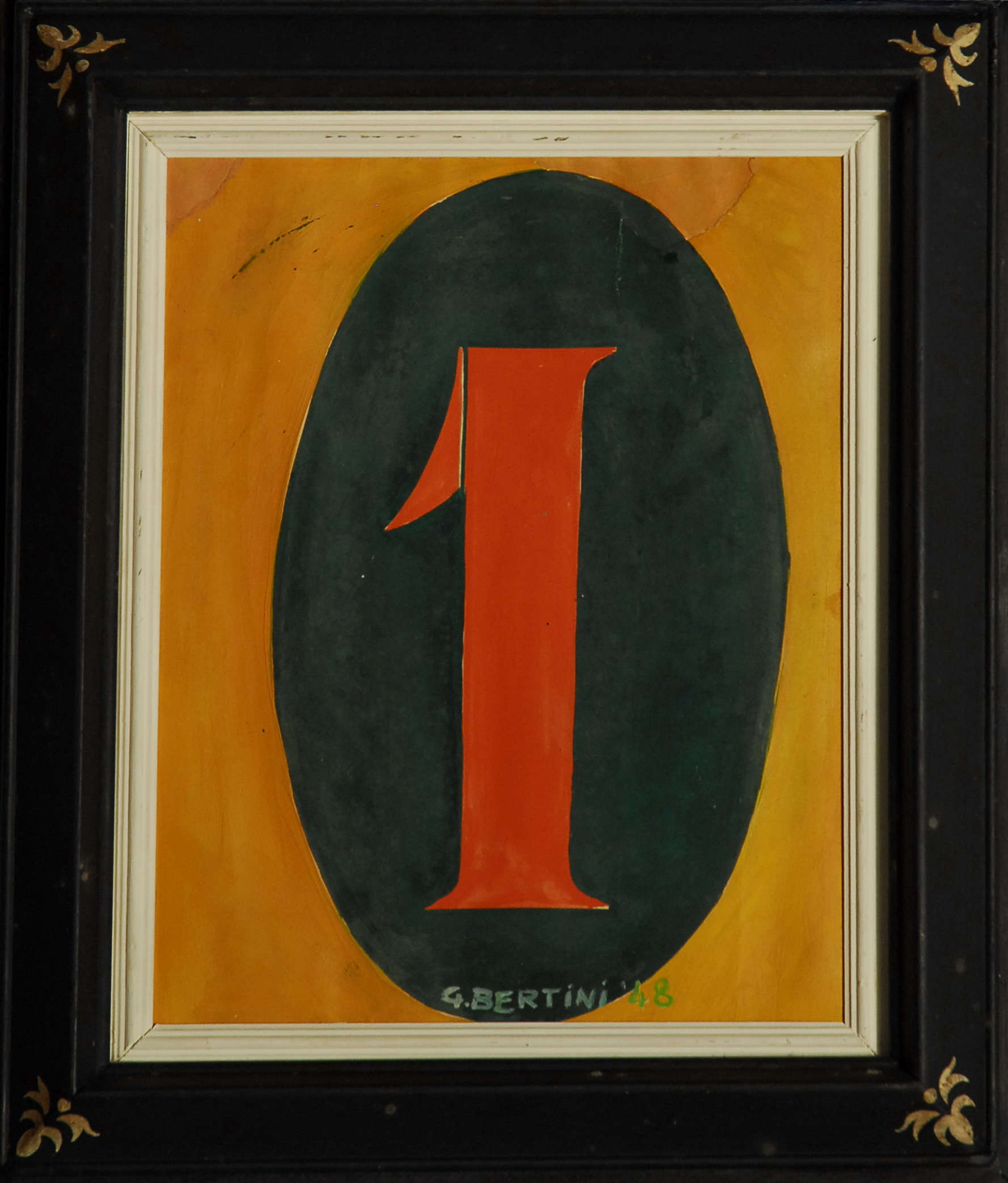 Gianni Bertini, Nummer 1 (1948; Tempera auf Papier auf Tafel, 40 &times; 33 cm). Auf Konzession der Associazione Gianni Bertini, Mailand