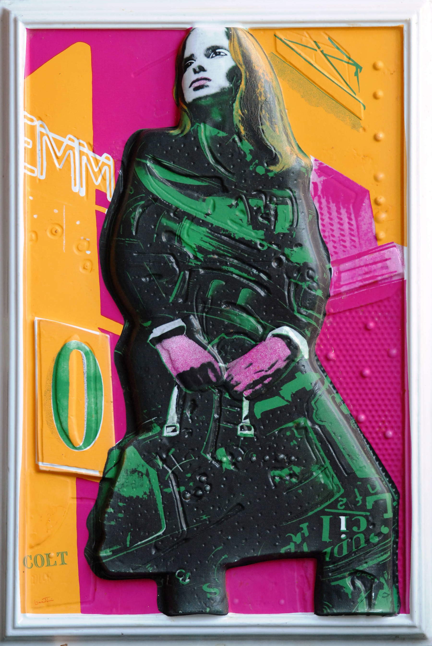 Gianni Bertini, Eine Frau (1966; fotografisches Relief auf Plastik, mehrfach, 83 &times; 56 cm). Mit freundlicher Genehmigung der Gianni Bertini Association, Mailand