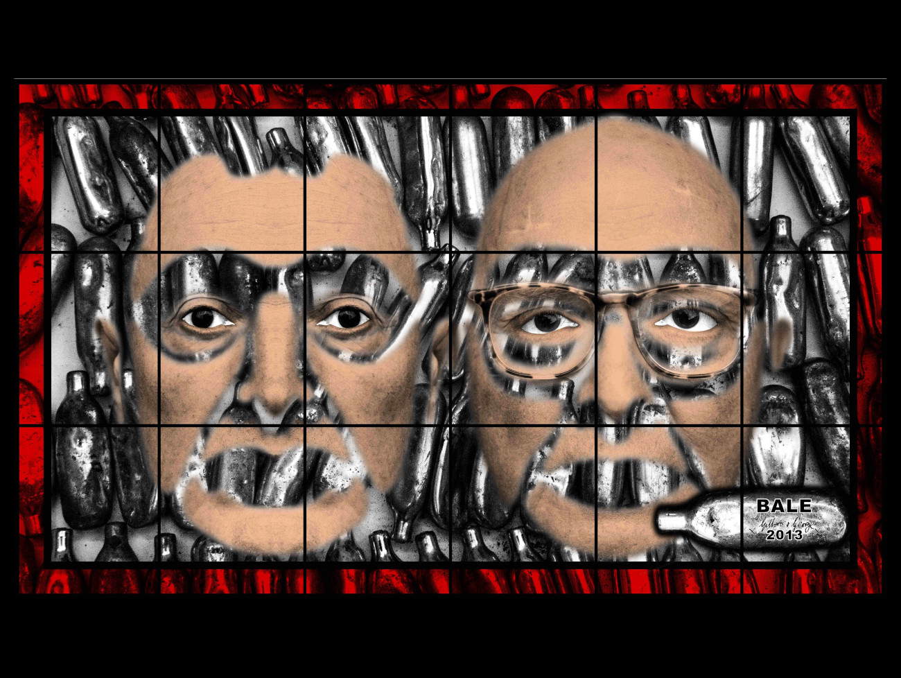 BALE (2013; 226 x 381 cm) &copy; Gilbert &amp; George. Courtesy of Gilbert &amp; George and White Cube