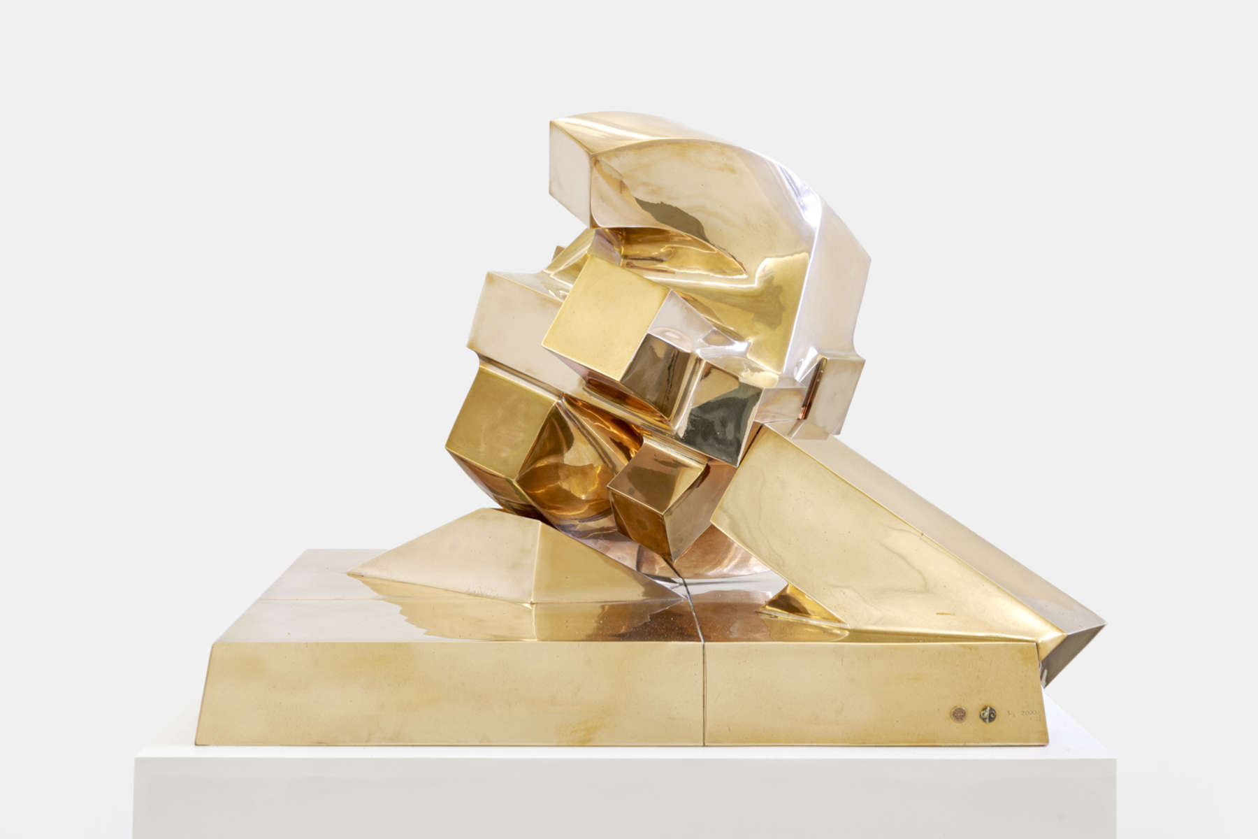 Gio' Pomodoro, Sole Aosta (2000; polierte Bronze, 61,5 x 80,3 x 87 cm; Ch&acirc;tillon, Privatsammlung) &copy; Archivio Gio' Pomodoro