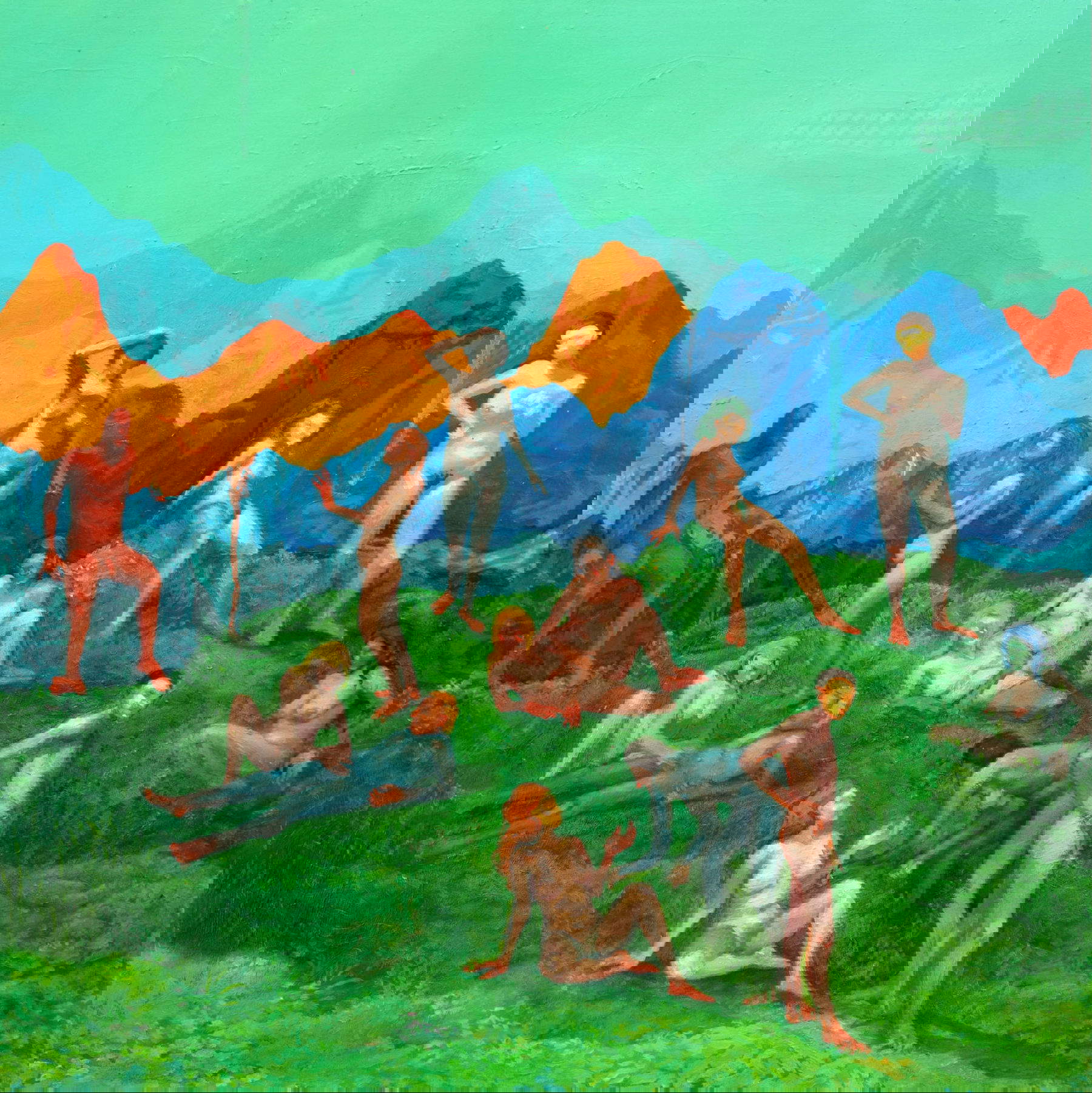 Giorgio Pignotti, Only man can turn perceptions of the world into thoughts (2024; oil on panel, 42 x 42 cm) Courtesy of the artist