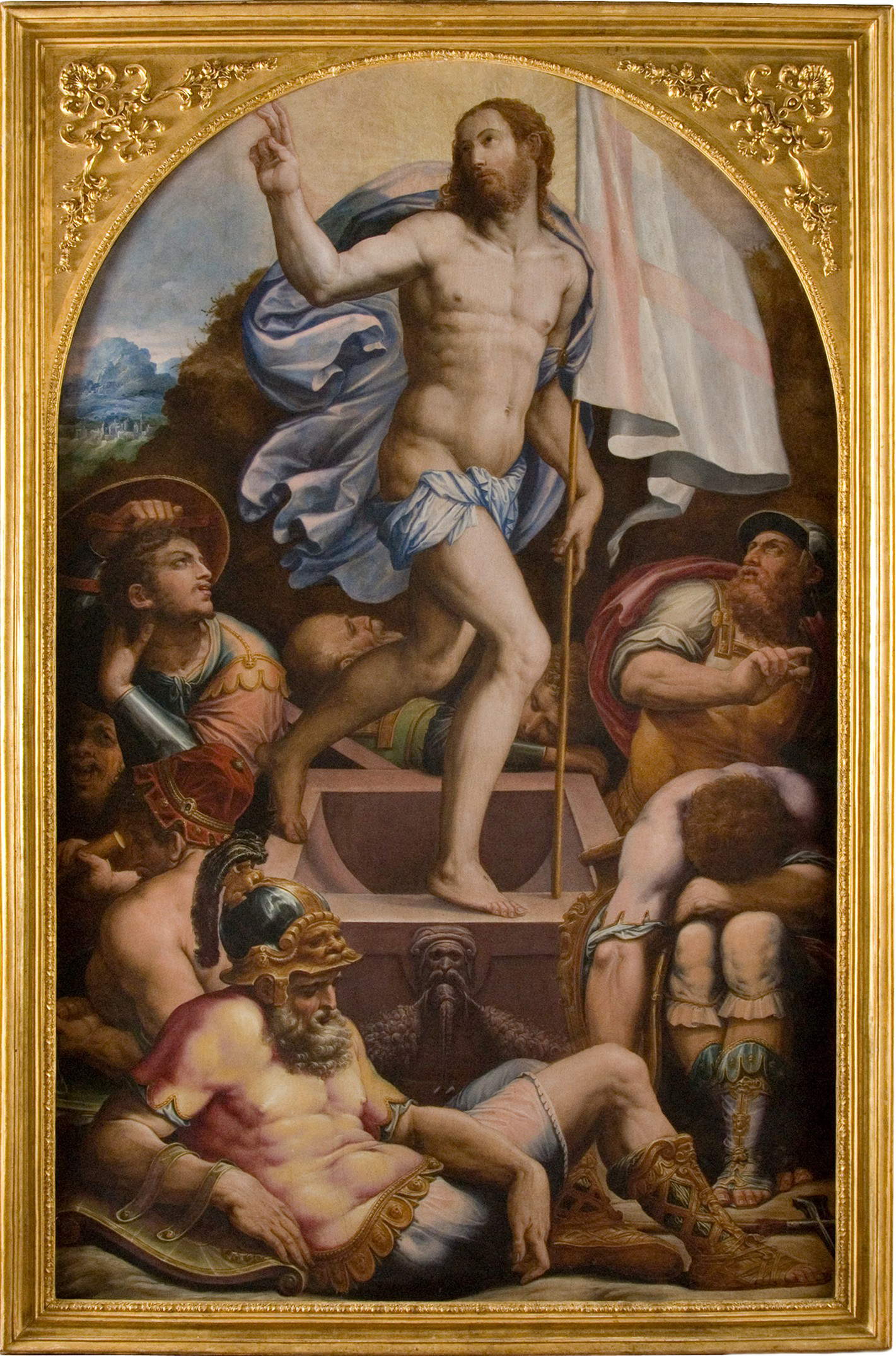 Giorgio Vasari, Resurrección de Cristo (1550; óleo sobre tabla, 233 x 156 cm; Siena, Pinacoteca Nazionale) Fotografía cortesía de los Museos Nacionales de Siena