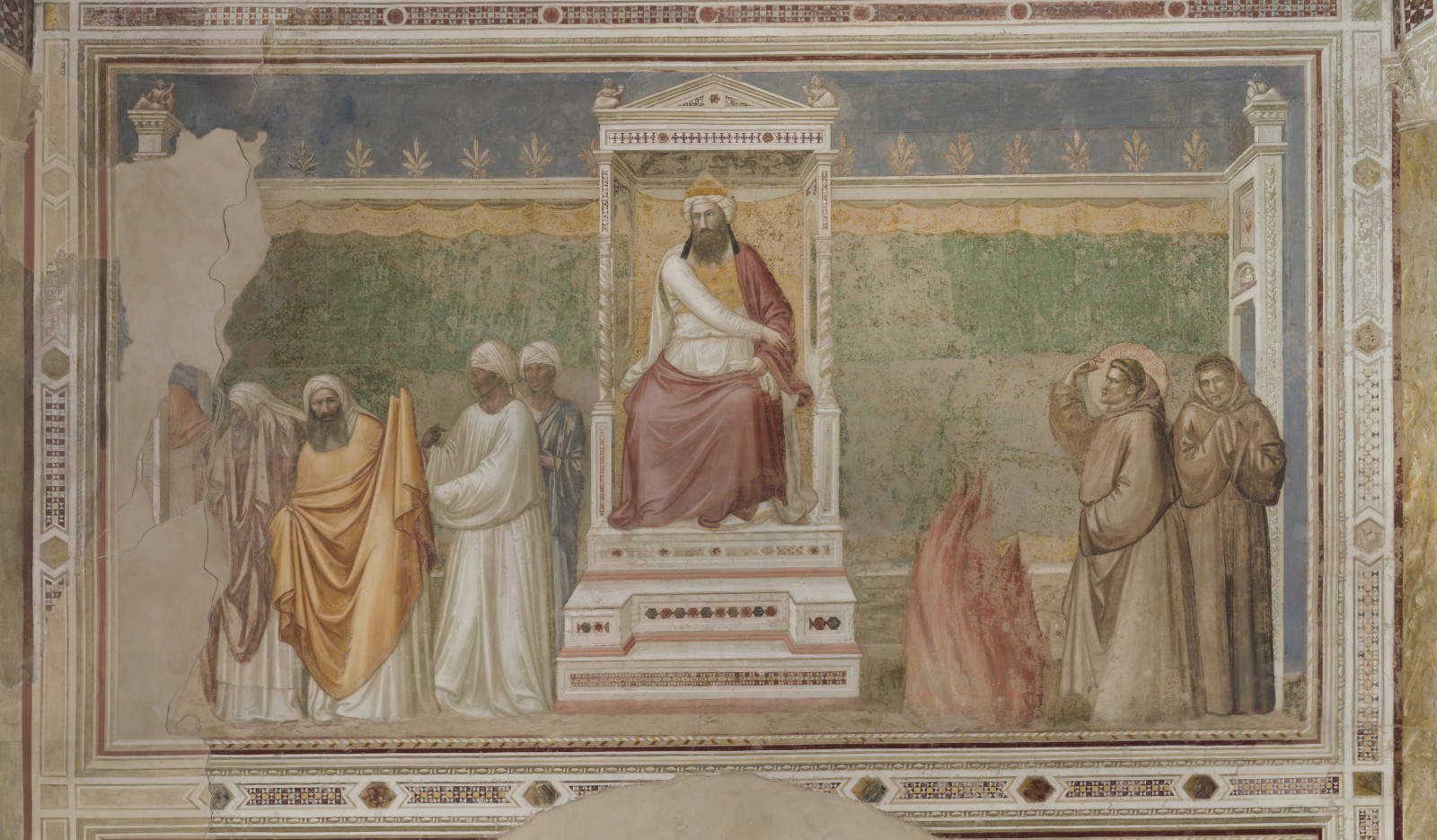 La prova del fuoco davanti al sultano, dopo il restauro
