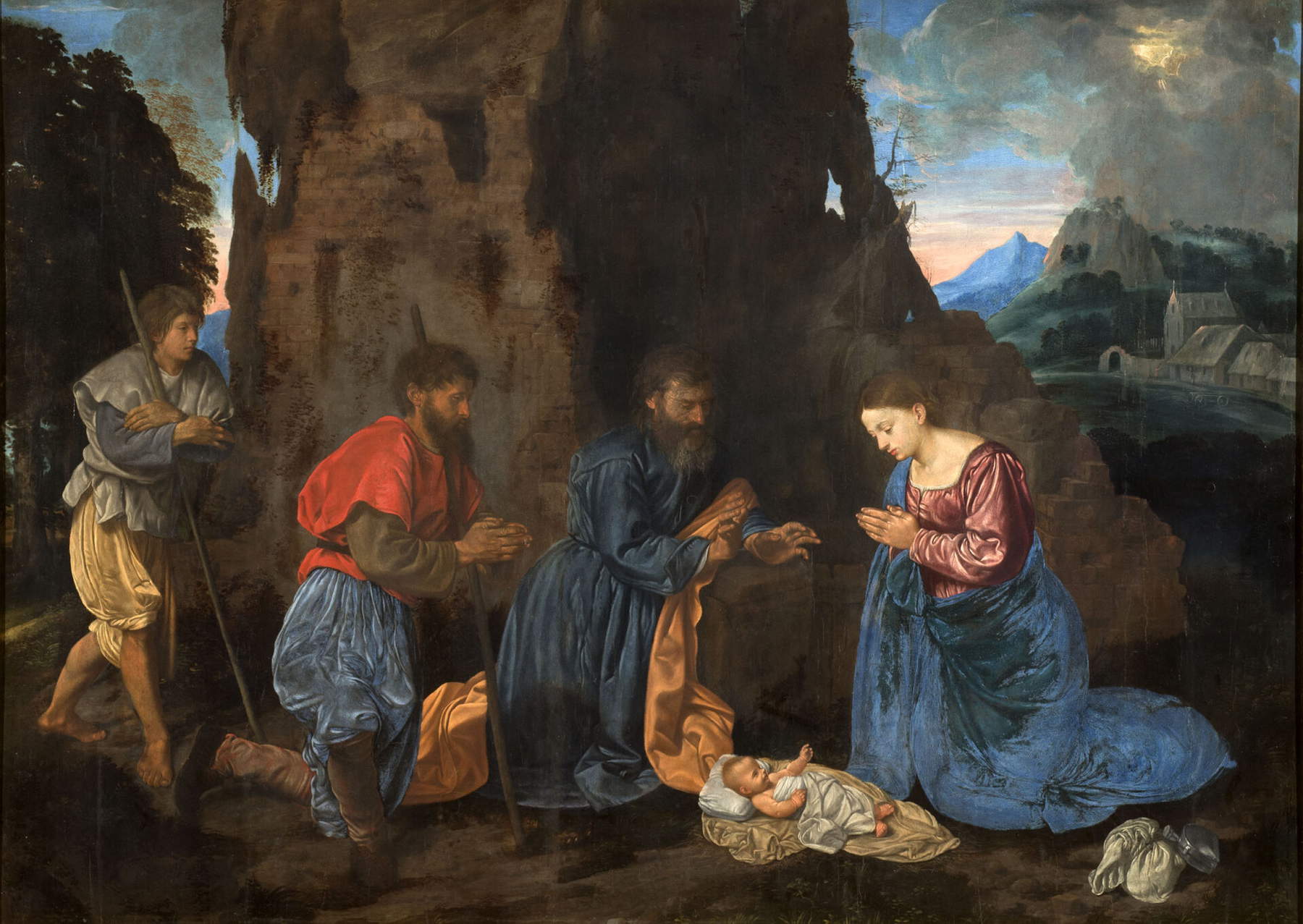 Giovan Girolamo Savoldo, Adorazione dei pastori (1522-1523; olio su tavola, Torino, Musei Reali &ndash; Galleria Sabauda) &copy;Musei Reali di Torino