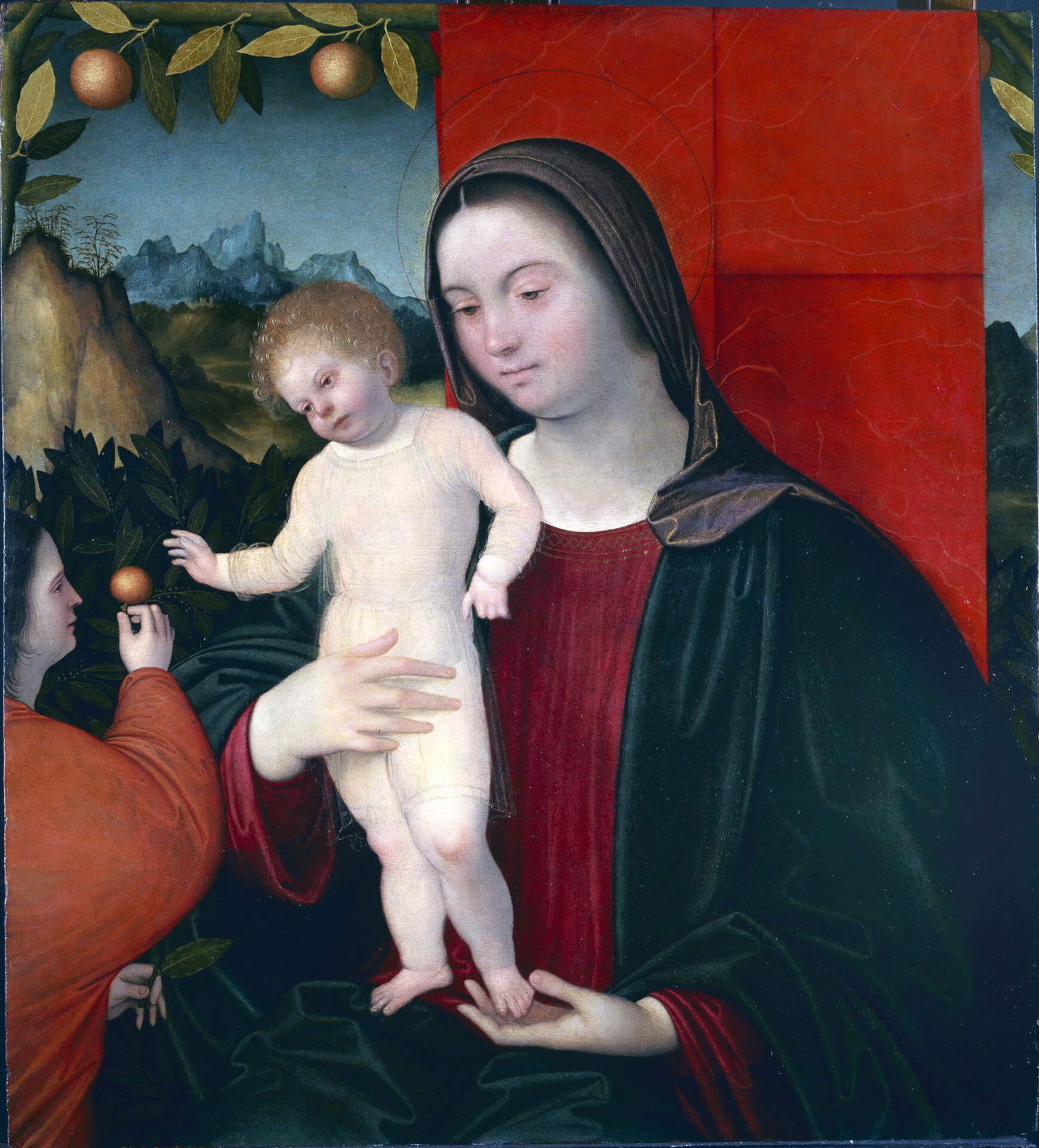 Giovanni Agostino da Lodi, Madonna con il Bambino e un angelo (Milano, Pinacoteca di Brera)