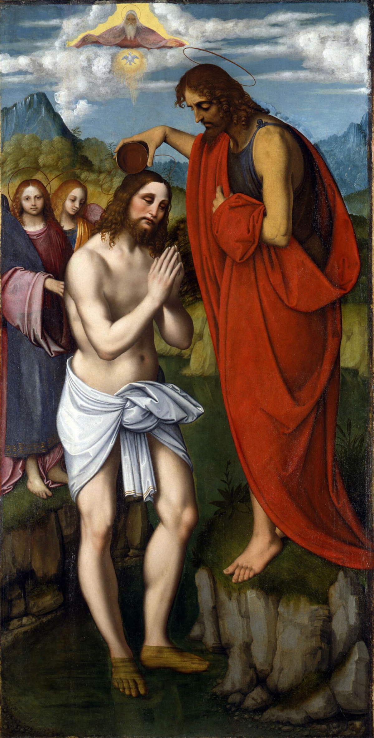 Giovanni Agostino da Lodi e Marco d&rsquo;Oggiono, Battesimo di Cristo (Milano, Pinacoteca di Brera)