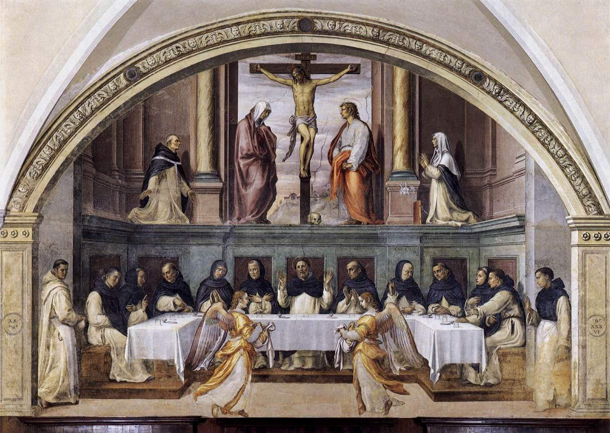 Giovanni Antonio Sogliani, Il Miracolo dei domenicani sfamati dagli angeli o&nbsp;Crocifissione e Miracolo del pane di San Domenico (1536; affresco; Firenze, San Marco)