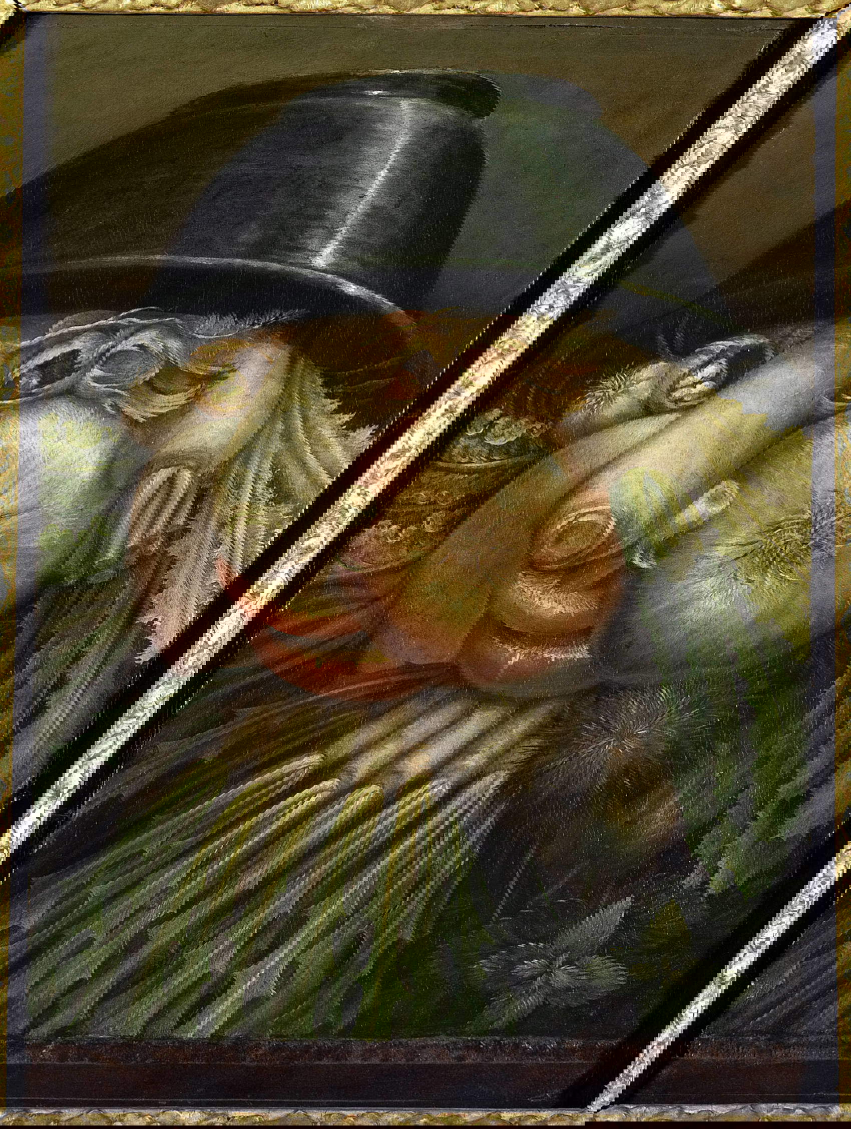 Giuseppe Arcimboldo, Scherzo di ortaggi (L&rsquo;Ortolano) (1587-90;&nbsp;olio su tavola, 36x24 cm; Cremona, Museo Civico Ala Ponzone) Crediti: &copy; Archivio Pinacoteca Ala Ponzone Cremona