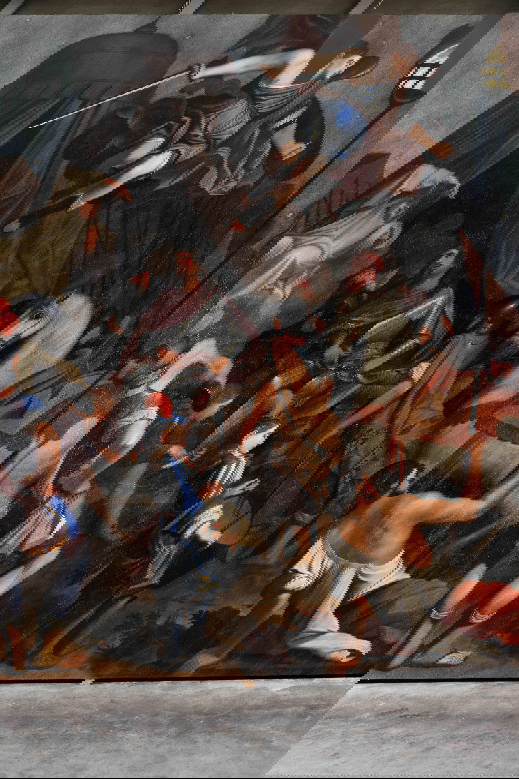 Giuseppe Avanzi, L&rsquo;Apparizione di San Bruno a Ruggero conte di Sicilia prima della battaglia di Capua (1695 &ndash; 1696; 930 &times; 425 cm)