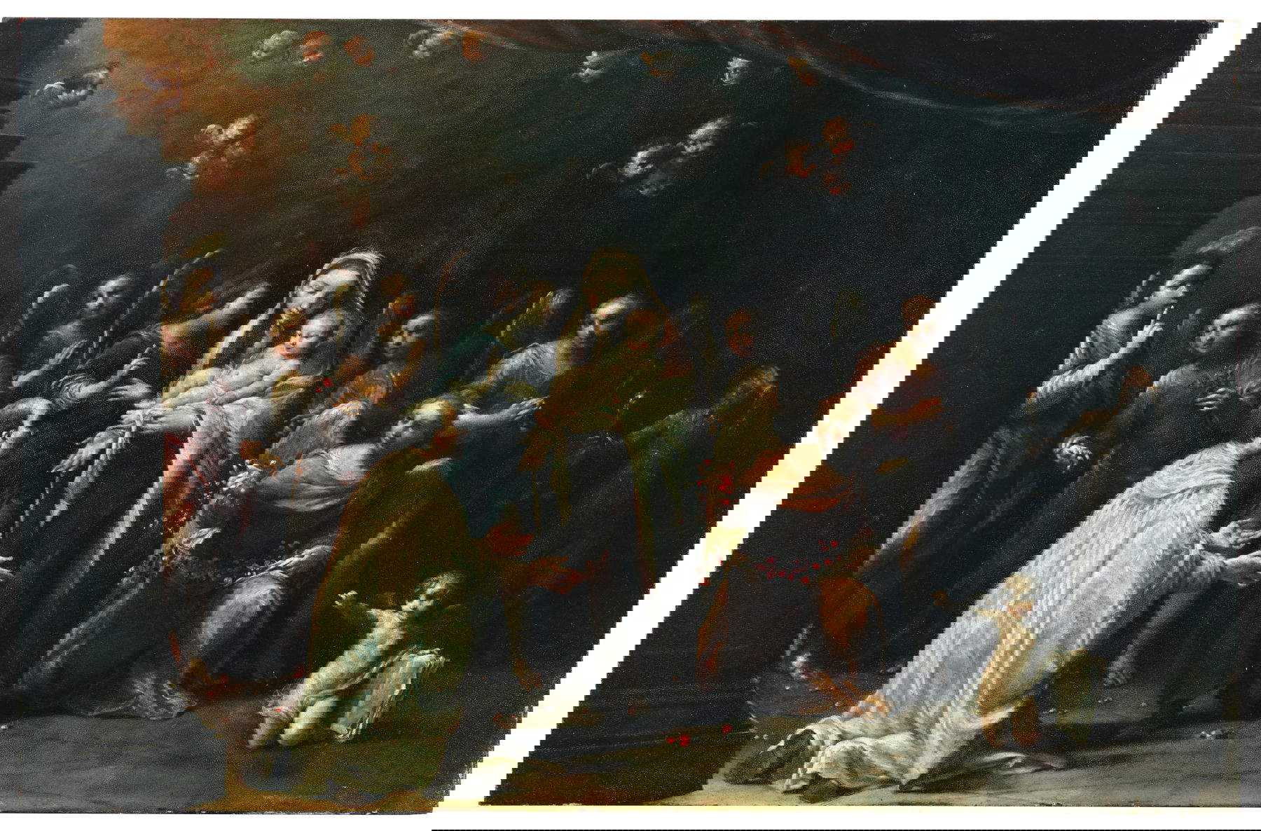 Giuseppe Maria Crespi, Saint Frances of Rome placing the Child Jesus in the arms of her Confessor (oil on copper, 43.8 x 67.3 cm) Estimate between &euro;100,000 - 150,000. Photo: &copy; Dorotheum