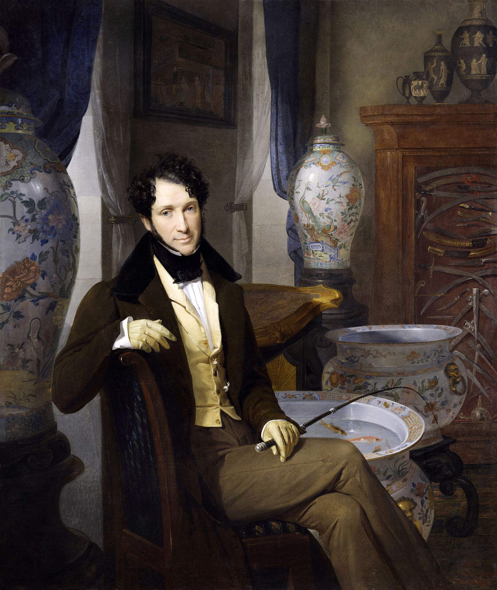Giuseppe Molteni, Portrait of a Dandy (circa 1835; Private collection)