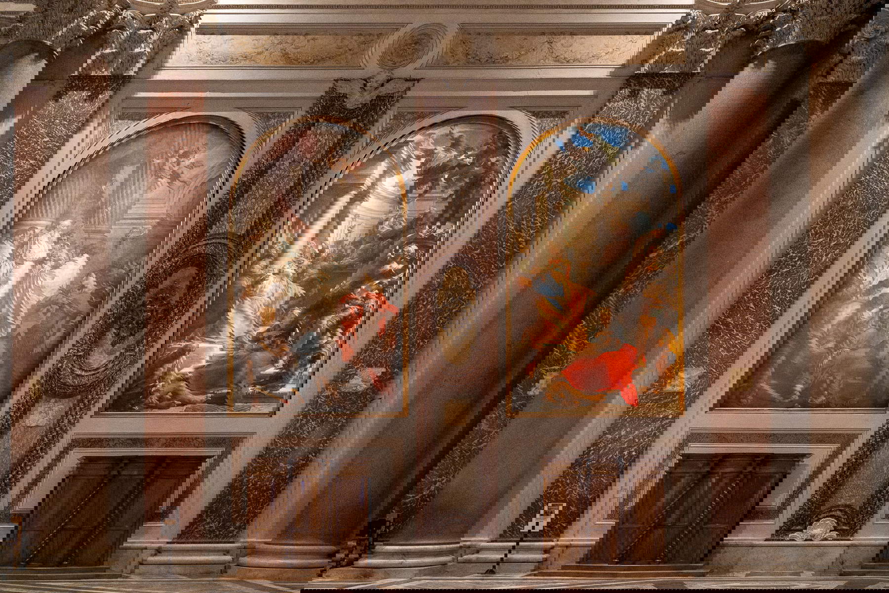 Monumentale Gemälde in der Basilika Santa Maria degli Angeli e dei Martiri in Rom restauriert