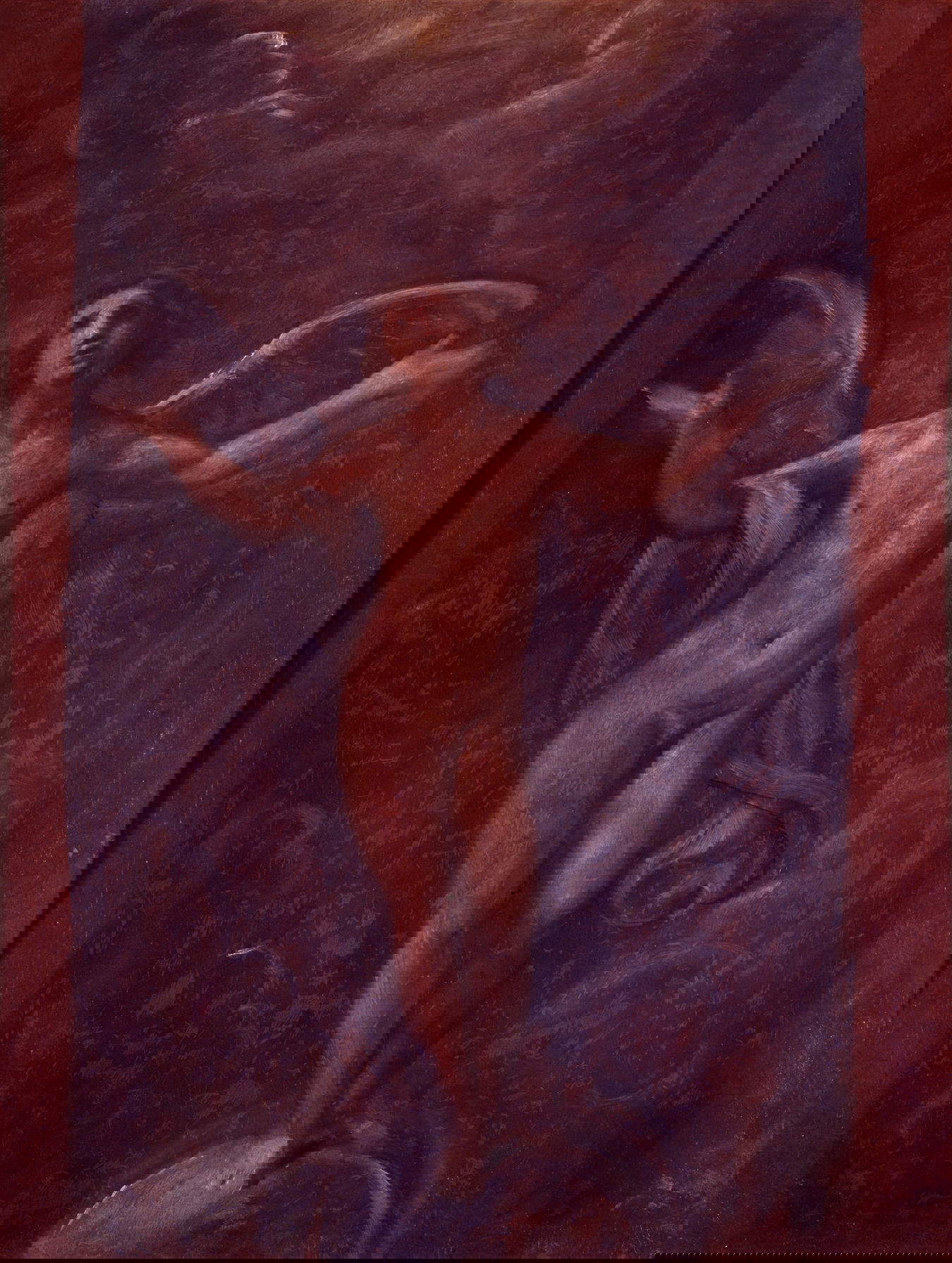 Guido Reni, Anima beata, Skizze (1640 - 1642; Öl auf Leinwand, 57 x 45 cm) Dieses kleine Werk ist die Skizze für die große Leinwand im selben Raum und zeichnet sich wie diese durch die kompositorische Wesentlichkeit und die fast monochrome Farbgebung aus, die für Guidos zweite Manier typisch sind. Das dargestellte Thema spielt auf die Seele an, die sich von der Erde erhebt, um zum Himmel aufzusteigen. Provenienz: Atelier von Guido Reni bis 1642; Sammlung Sacchetti ab 1688; Pinacoteca Capitolina ab 1748.