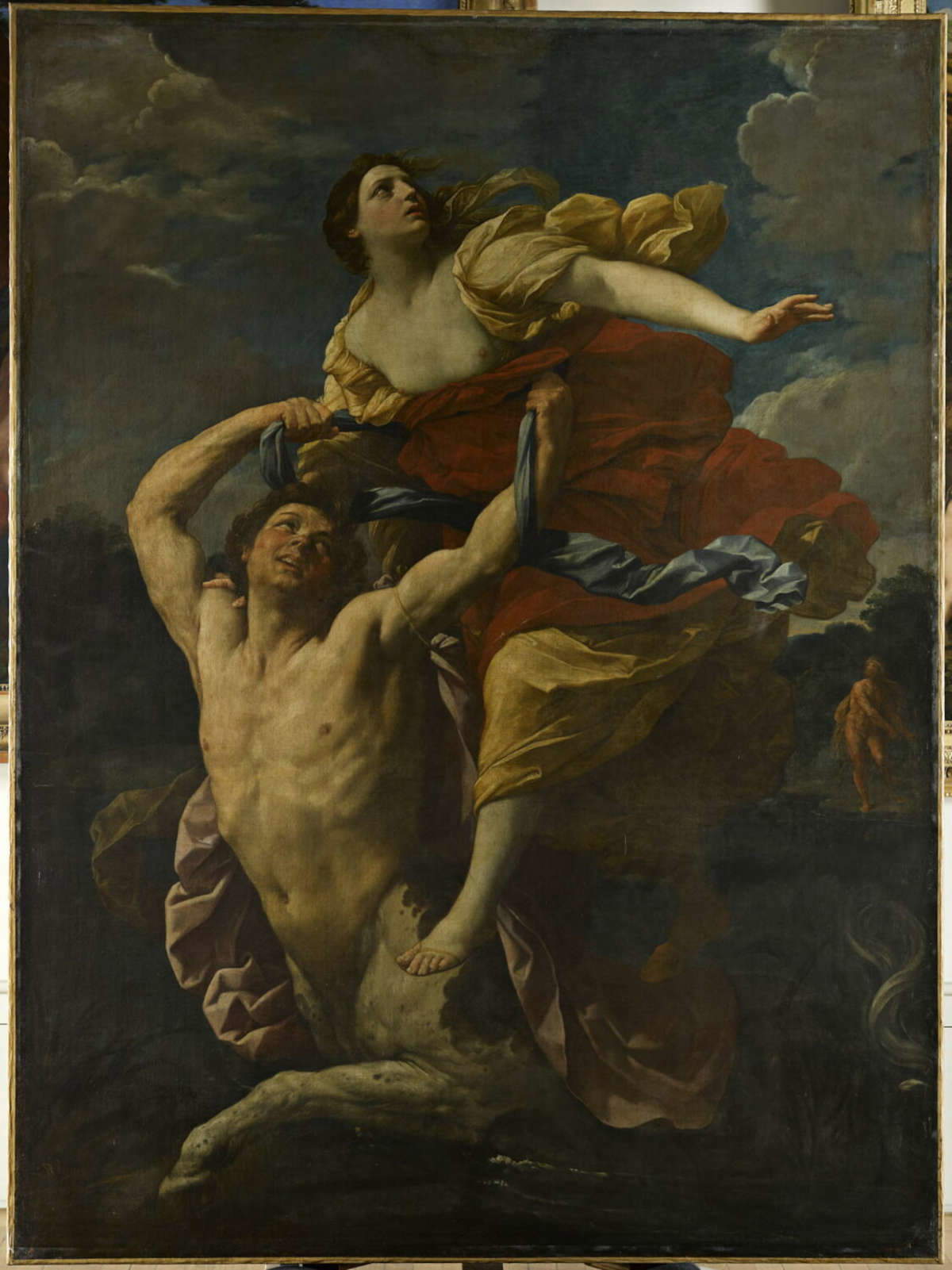 Guido Reni, Nessus and Deianira, or The Abduction of Deianira (1619–1620; oil on canvas, 262 x 192 cm; Paris, Mus&eacute;e du Louvre, Department of Paintings, inv. 537/MR 286)