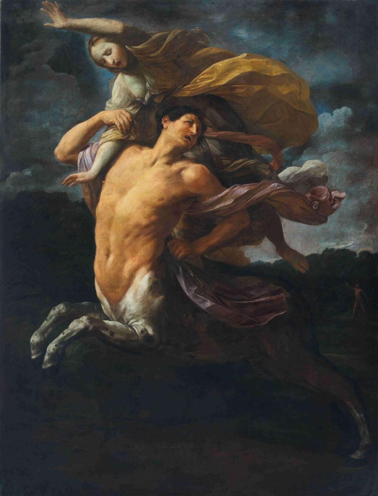 Guido Reni, Nessus and Deianira, or The Abduction of Deianira (1619–1620; oil on canvas, 257 x 195 cm; Prague, Obraz&aacute;rna Pražsk&eacute;ho hradu)