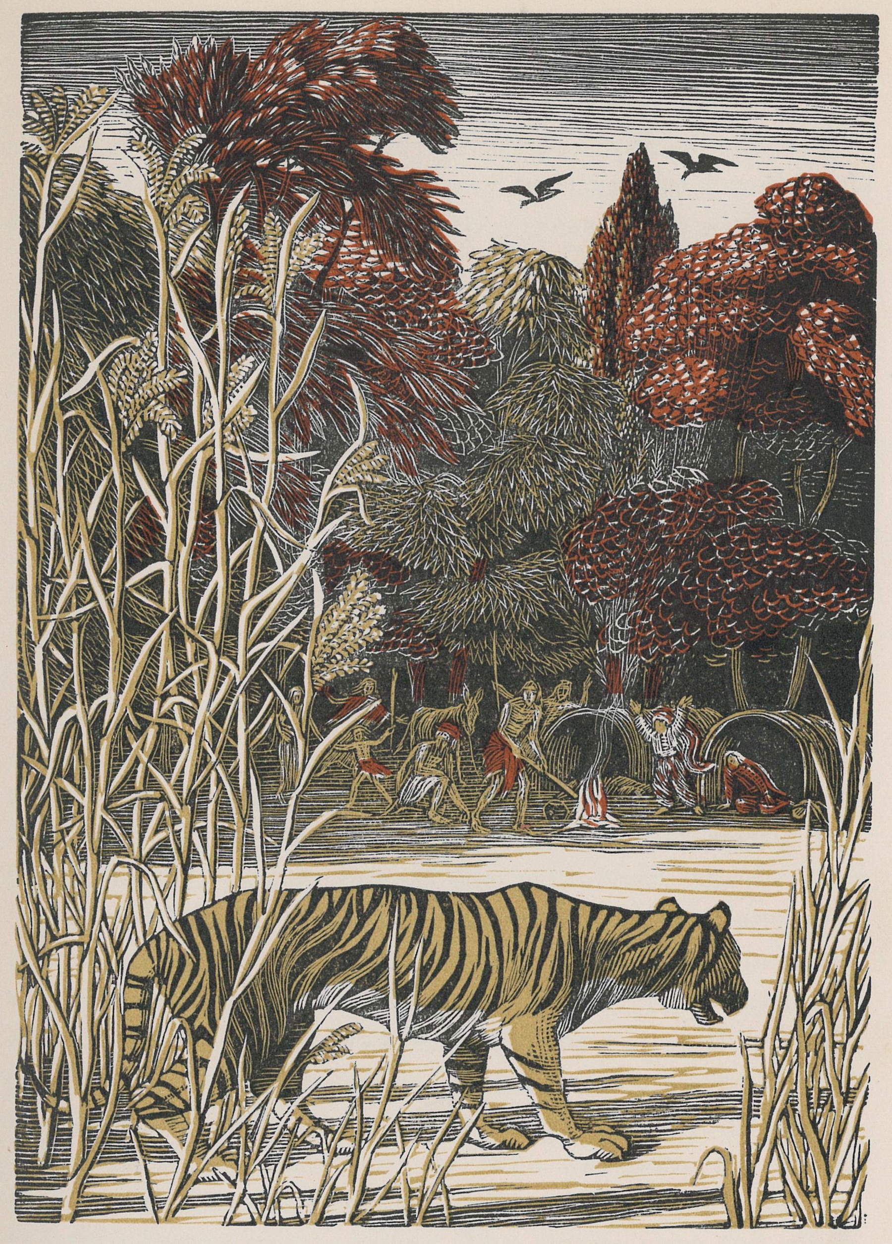 Gwen Raverat, color woodcut for Henry Allen Wegwood, *The Bird Talisman: An Eastern Tale*, London, Faber and Faber (1934; Milan, private collection)