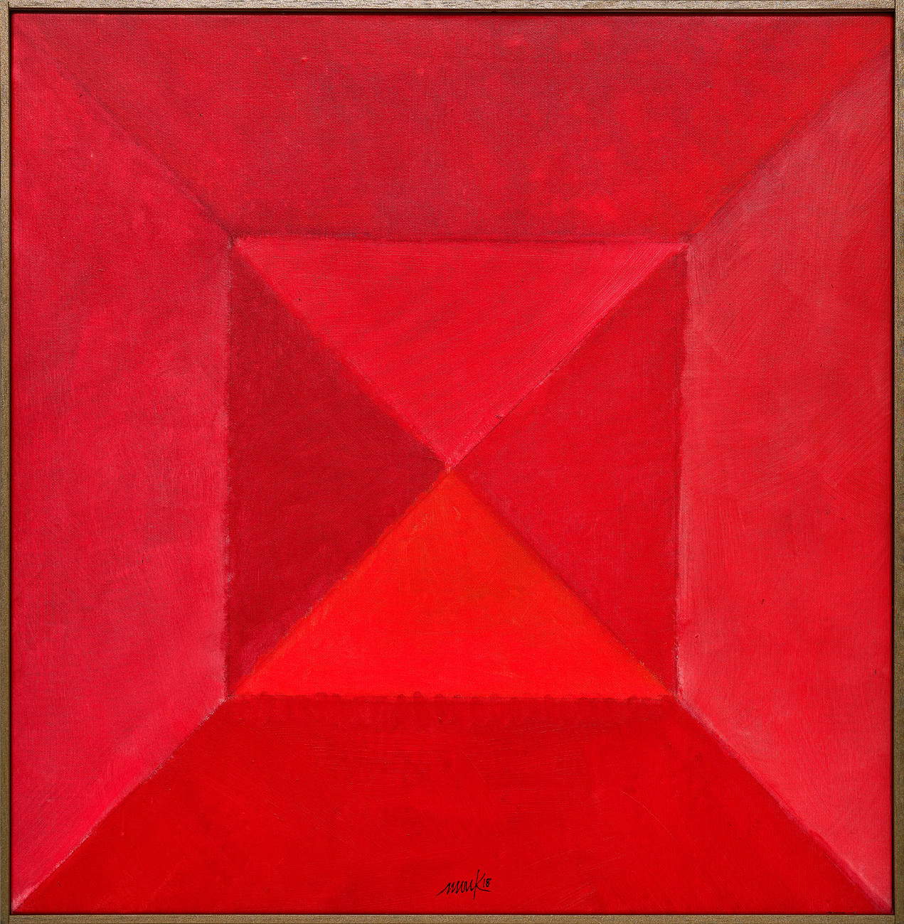 Heinz Mack, Sin título (Constelación cromática) (2018; acrílico sobre lienzo, 79 x 77 cm). Foto: Archivo Mack y VG Bildkunst Bonn, 2026.