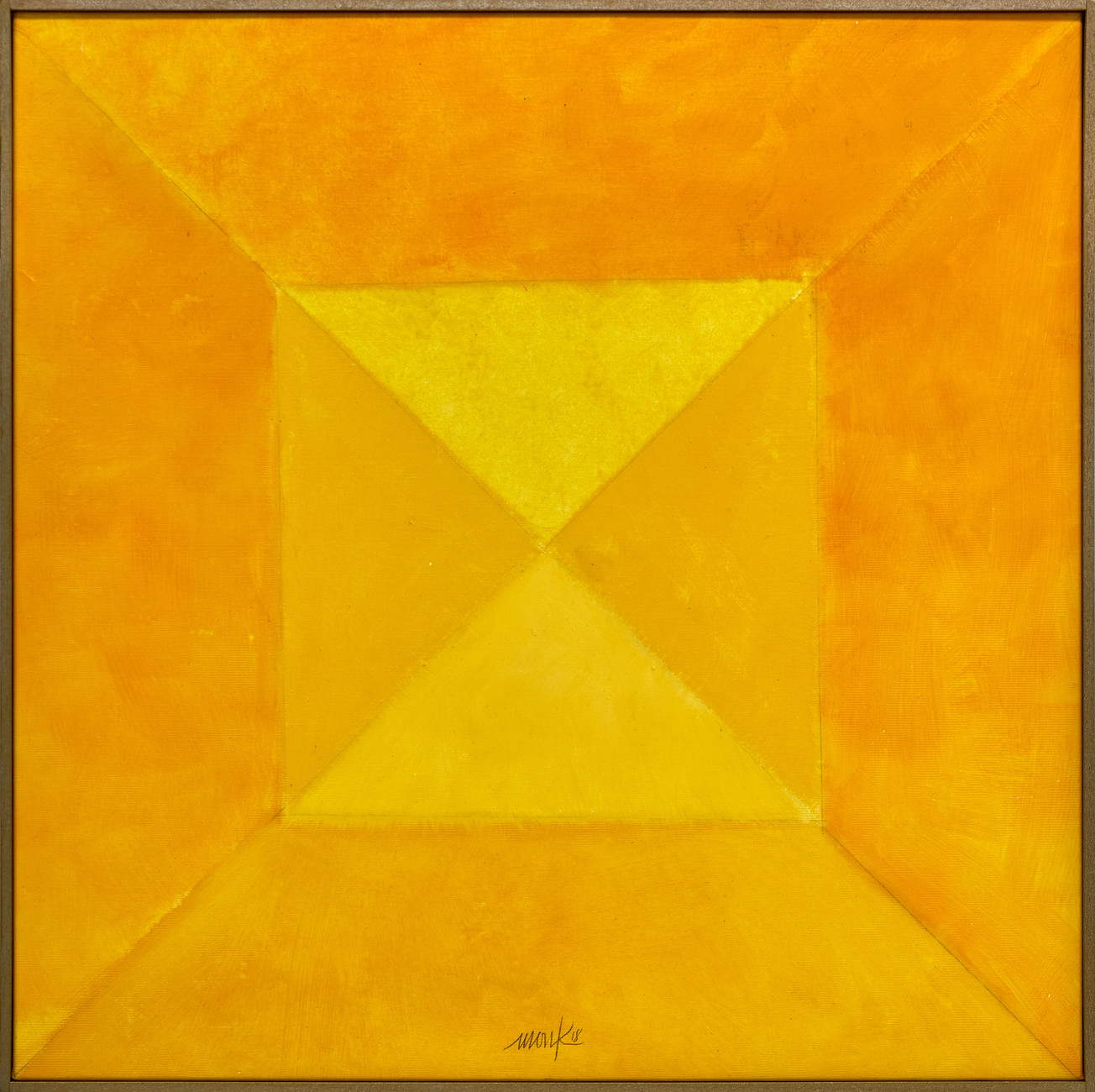 Heinz Mack, Sin título (Constelación cromática) (2018; acrílico sobre lienzo, 79 x 77 cm). Foto: Archivo Mack y VG Bildkunst Bonn, 2026.