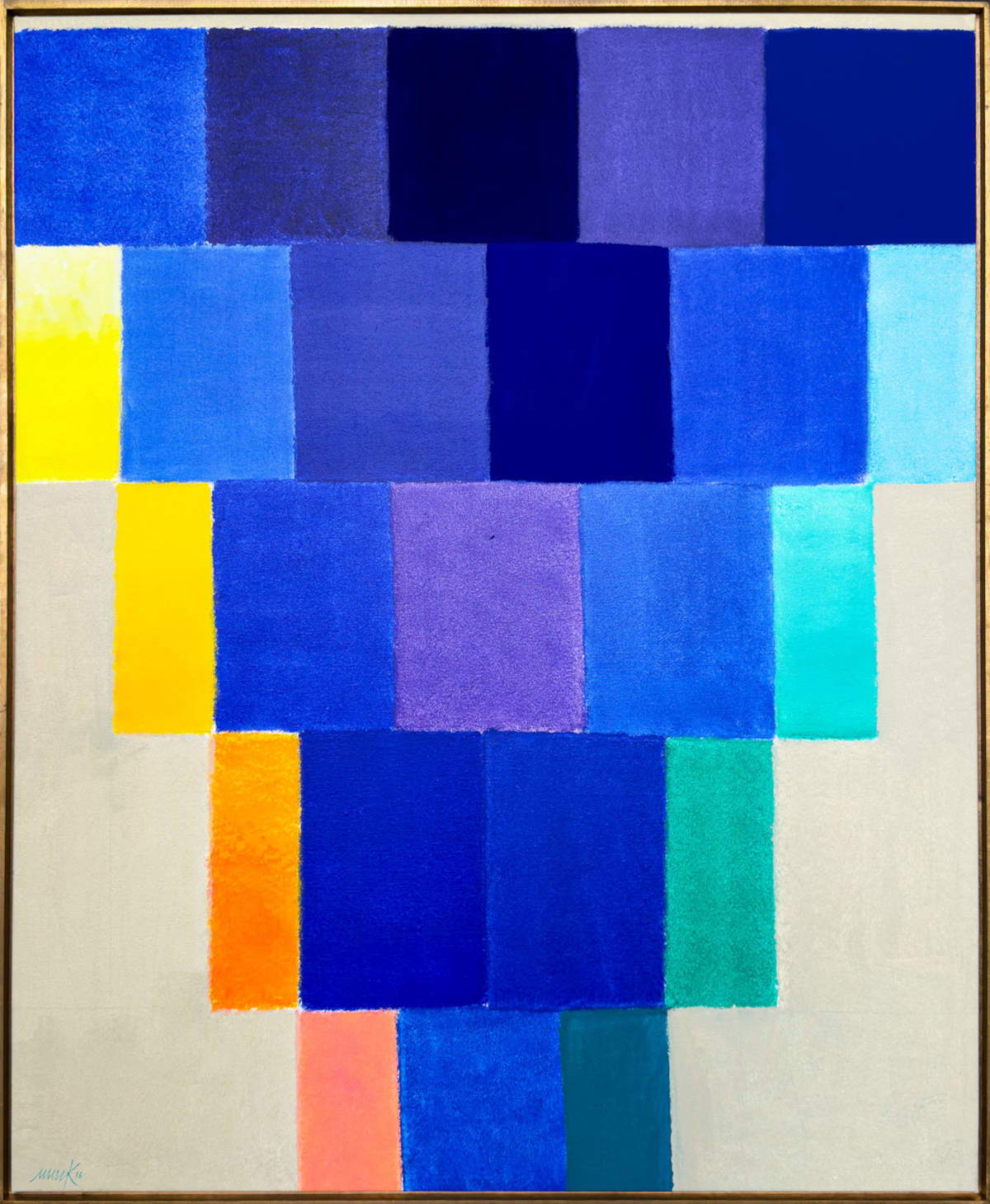 Heinz Mack, Untitled - Chromatic Constellation (2016; acrilico su tela, 204 x 170 cm) Archiv Mack und VG Bildkunst Bonn, 2026.