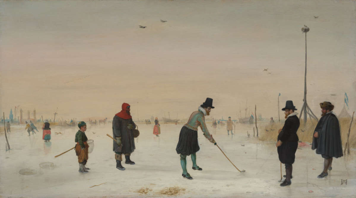 Hendrick Avercamp, Kolf Players on Ice (c. 1625; oil on canvas; The Hague, Mauritshuis – Amsterdam, Rijksmuseum)