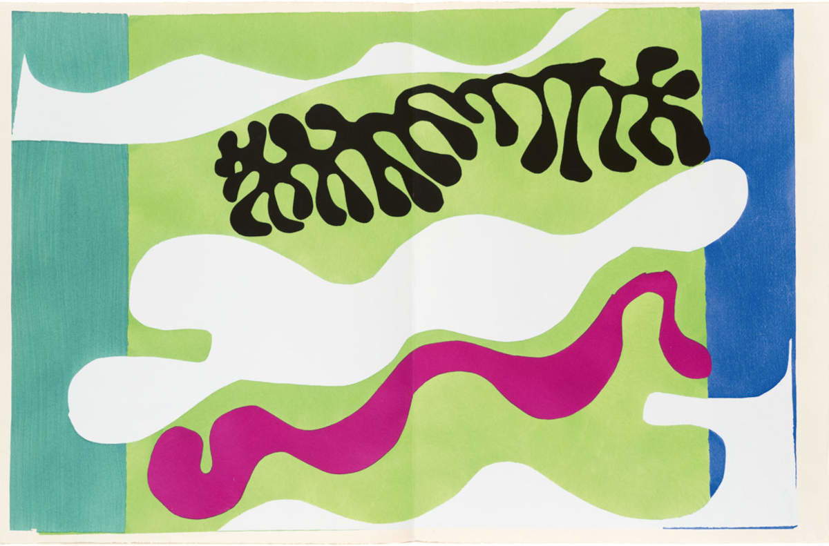 Henri Matisse, Lagoon (1947; Pochoir / Stencil print, 42 x 65 cm; The Scharf Collection)