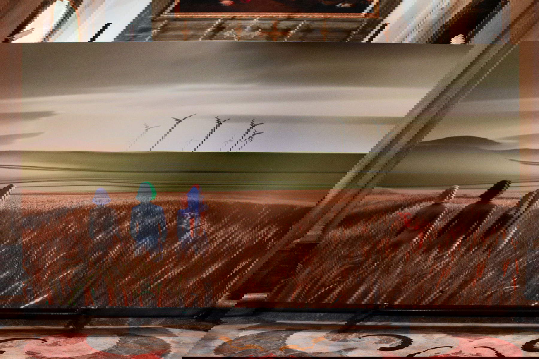 Holly Herndon and Mat Dryhurst, Infinite Images &infin; 16 (2021-2022; Physical Edition - Printed Edition: 3 + 1 AP; 169 x 320 cm) Photo: Emanuele Arf&egrave;