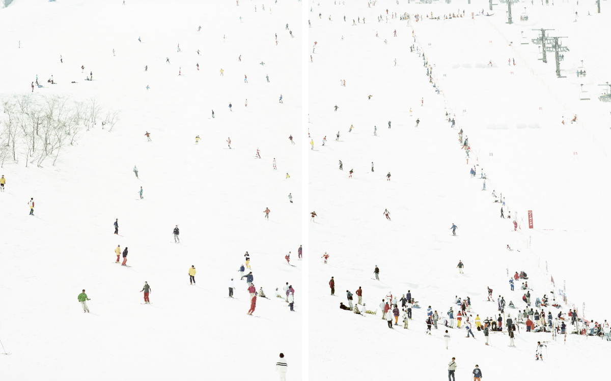 Walter Niedermayr, Happo One 3/2000 (2000; C-prints mounted on Dibond aluminum, maple frames, acrylic glass). Courtesy of the artist, Ncontemporary Milan, Galerie Widauer Innsbruck.