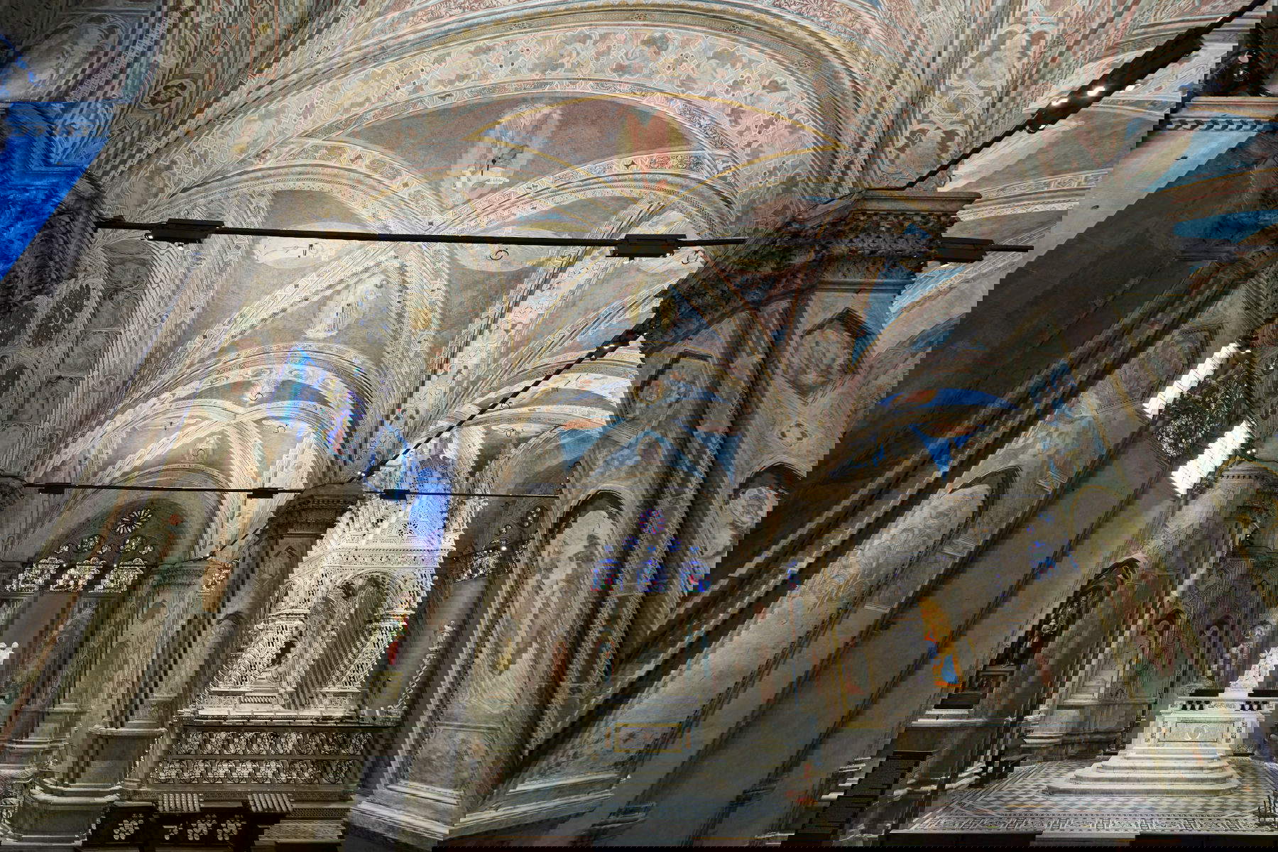 The interior of the church of Orsanmichele, Florence. Photo: Nicola Neri, courtesy of the Galleria dell'Accademia di Firenze and Musei del Bargello