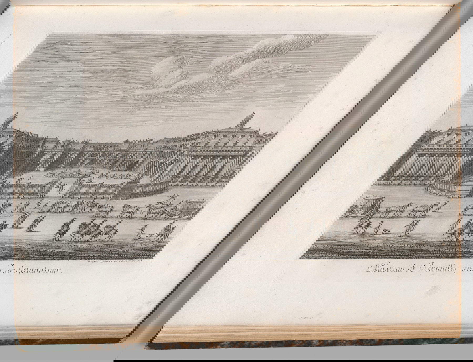 Israel Silvestre, La Reggia di Versailles vista dal piazzale, dalla Chalcographie du Louvre, Vol. 22 (1682, ristampato nel 1860 circa; incisione, 38 x 50,4 cm; New York, The Metropolitan Museum of Art, inv. 30.22(22.64)) Harris Brisbane Dick Fund, 1930