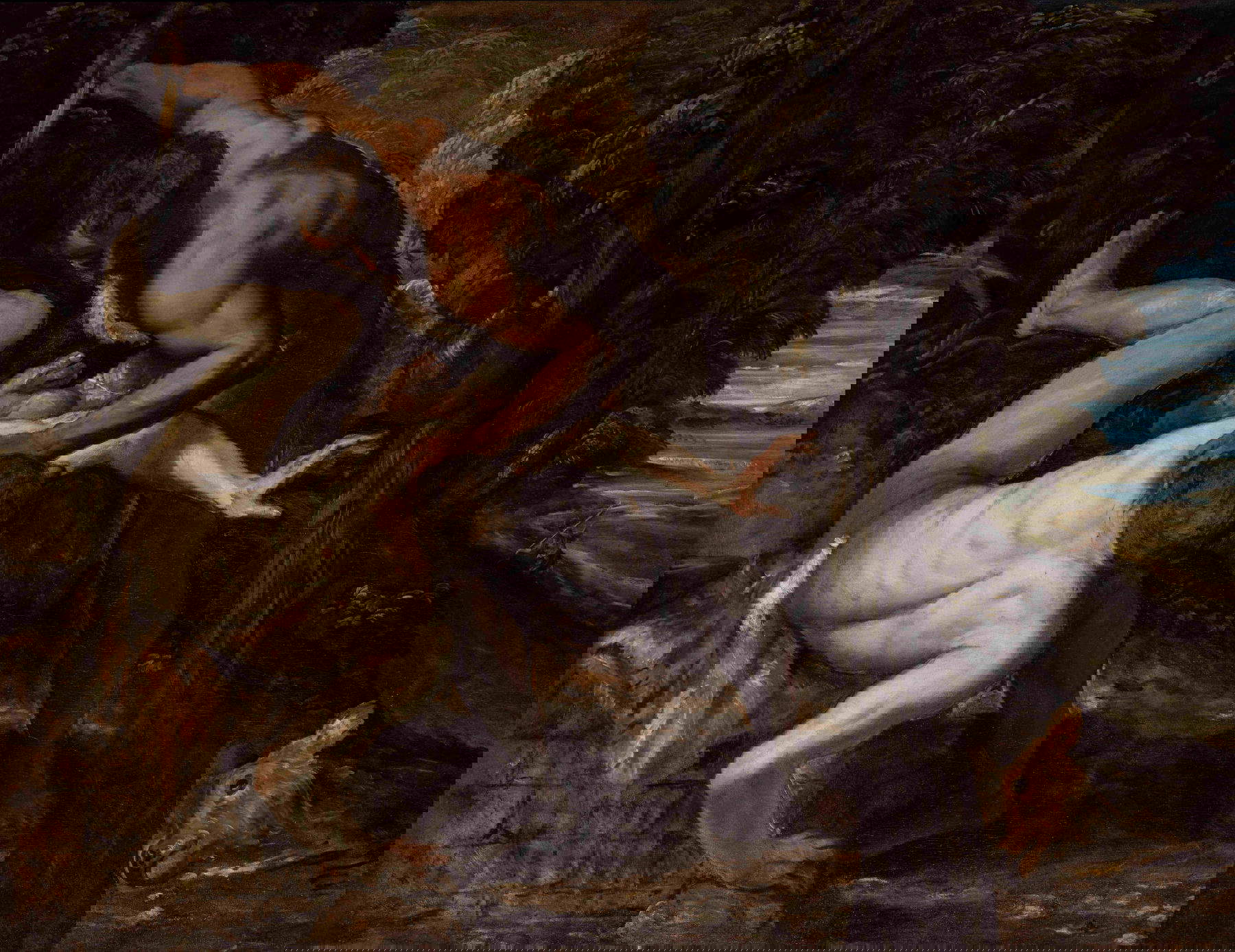 Jacopo Tintoretto,&nbsp;Caino uccide Abele, dopo&nbsp;restauro.&nbsp;Foto di Matteo De Fina.&nbsp;Su concessione del Ministero della Cultura,&nbsp;Gallerie dell'Accademia di Venezia