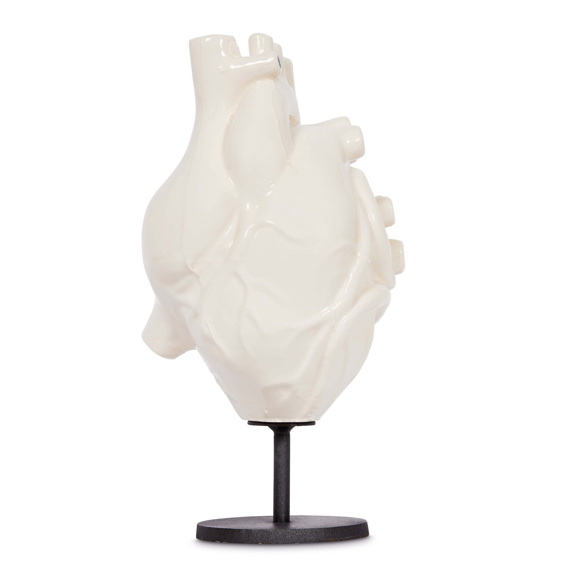 Jago, Heart No. 20 (2017 ; céramique émaillée, base en fer, 40x16x16 cm ; signé et daté au dos, sous la base, avec l'inscription 