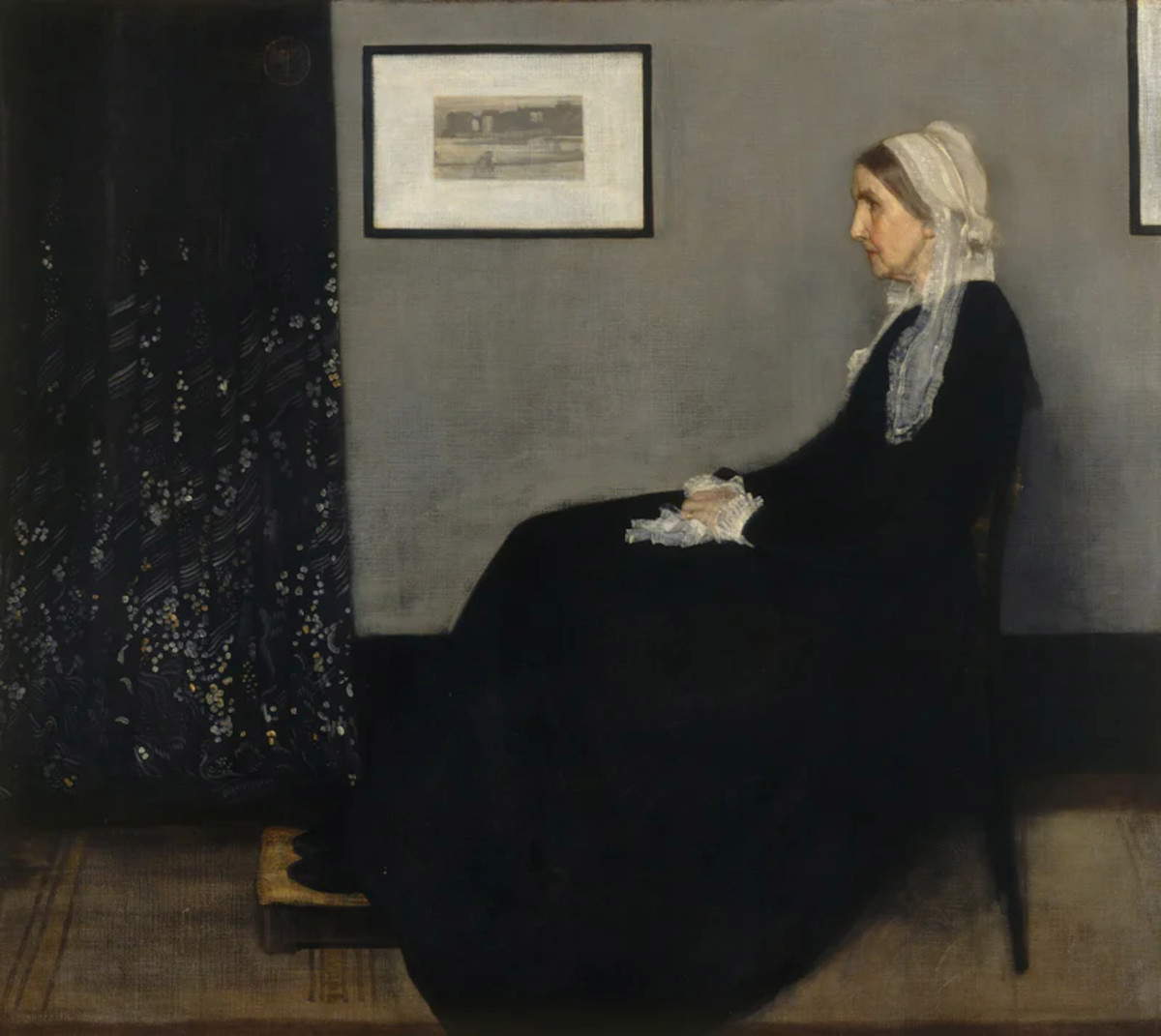 James Abbott McNeill Whistler, Composición en gris y negro: Retrato de la madre del artista (1871; óleo sobre lienzo, 144,3 x 162,5 cm; París, Museo de Orsay). Cr&eacute;ditos fotográficos &copy; Mus&eacute;e d&rsquo;Orsay / RMN-Grand Palais / Patrice Schmidt