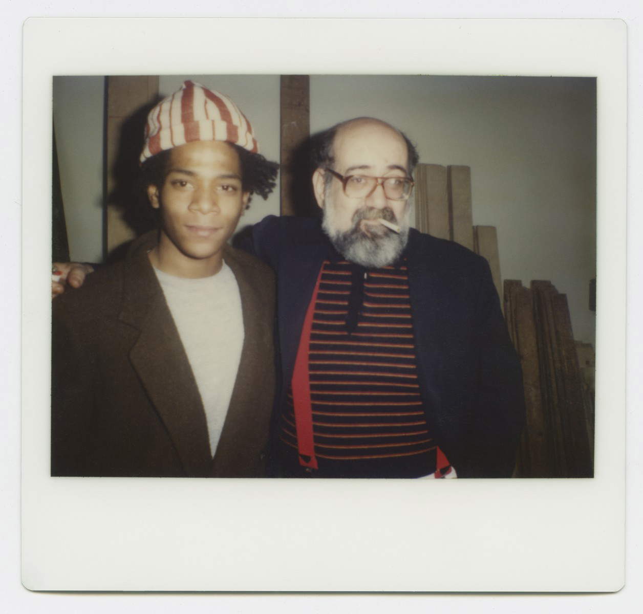 Jean-Michel Basquiat and Emilio Mazzoli, 1981. Courtesy of Mazzoli Gallery, Modena