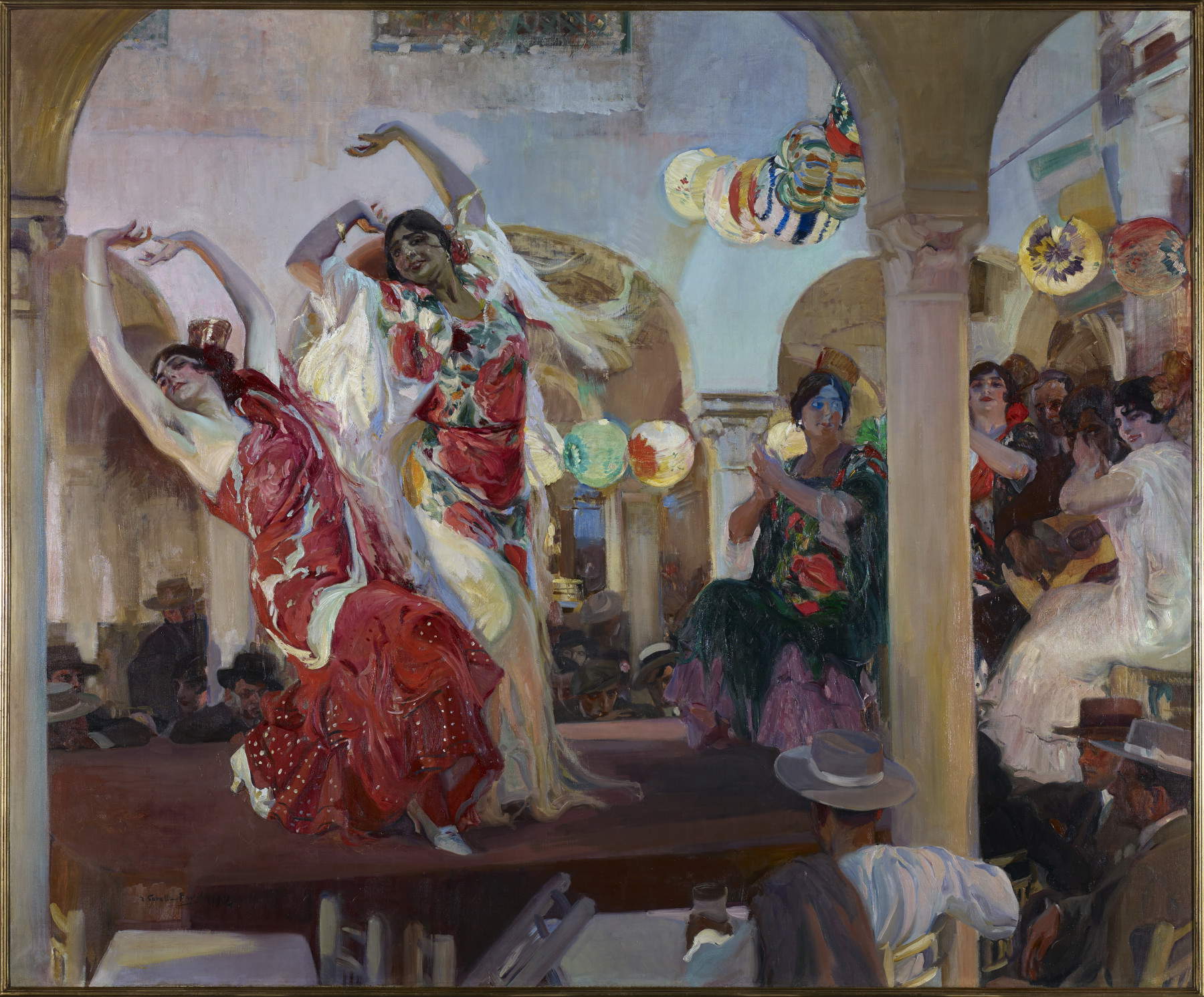 Joaqu&iacute;n Sorolla, Dance at the Novedades Caf&eacute; in Seville (1914; oil on canvas, 245 &times; 295 cm; Banco Santander Collection)