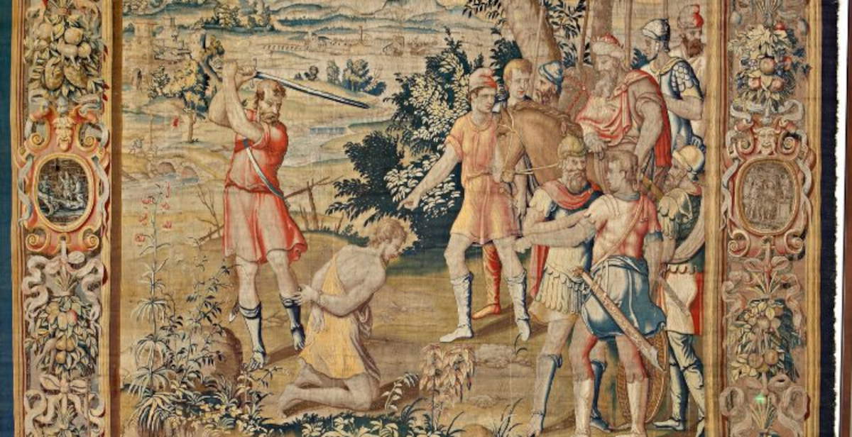 Ferrara: Restoration of the Tapestry Depicting the Beheading of St. George Begins at the Cathedral Museum