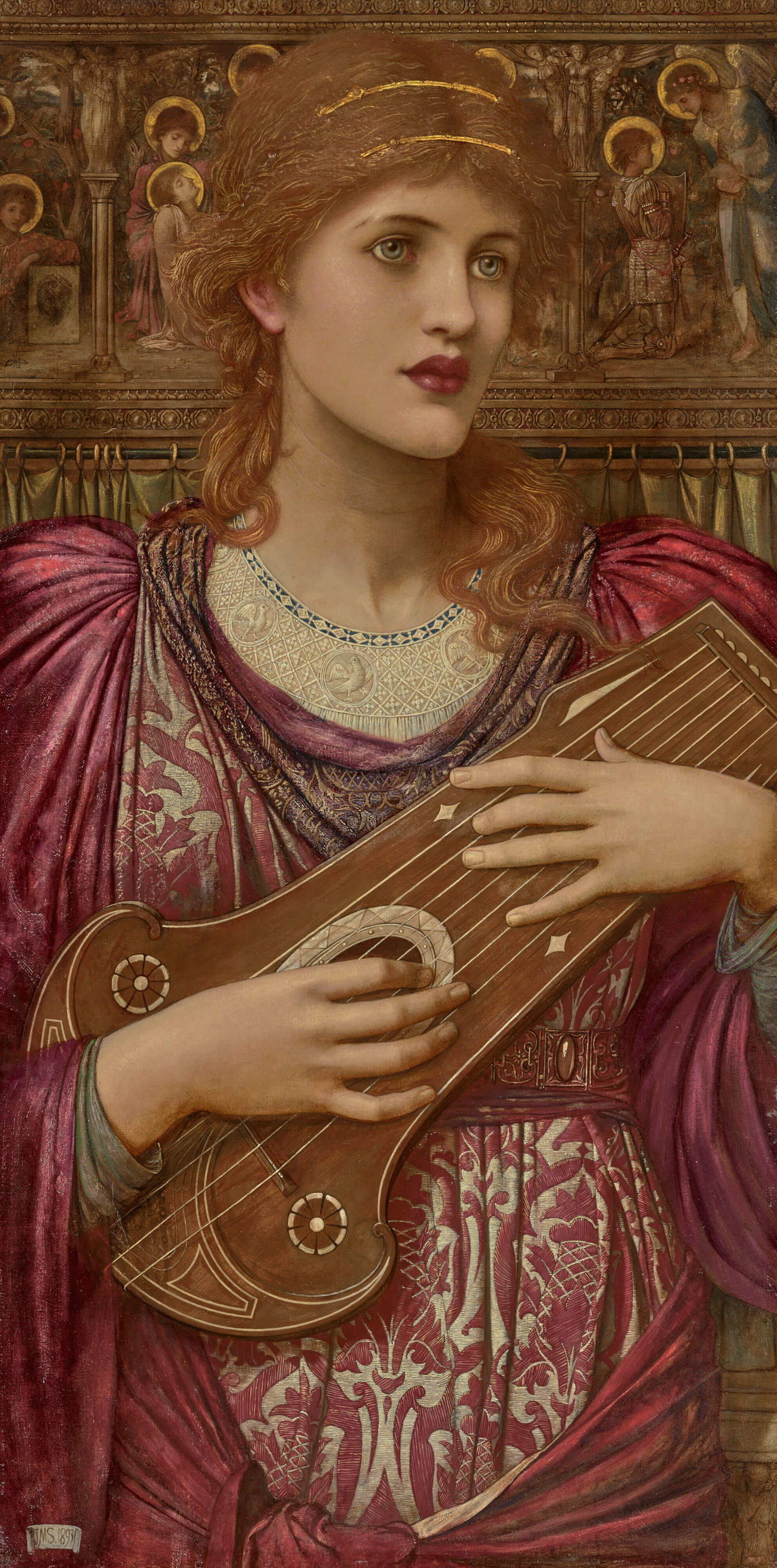 John Melhuish Strudwick, Deine Musik verklingt leise. Deine lieben Augen träumen, dass die Liebe ewig leben wird