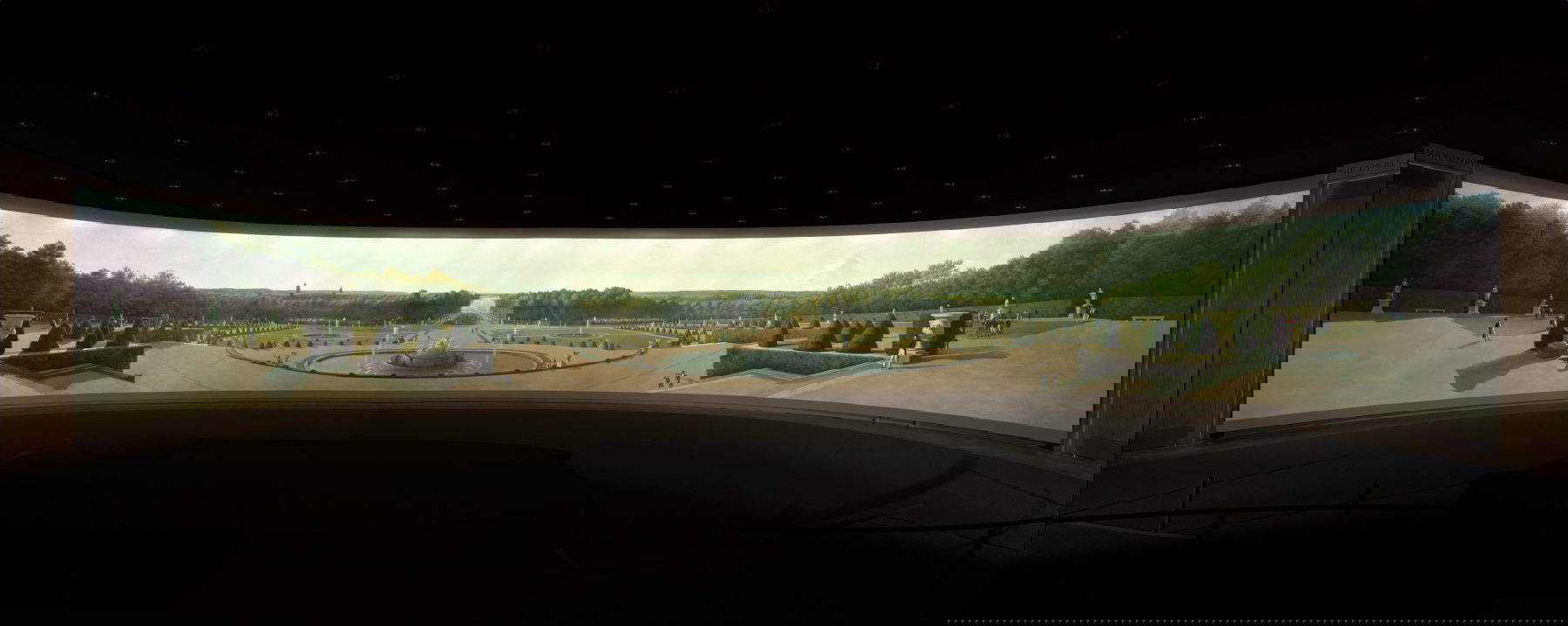 John Vanderlyn, Vista panoramica del Palazzo e dei Giardini di Versailles (1818-1819; olio su tela, 3,6 x 49,5 m, New York, The Metropolitan Museum of Art, inv. 52.184) &nbsp;Dono della Senate House Association, Kingston, N.Y., 1952