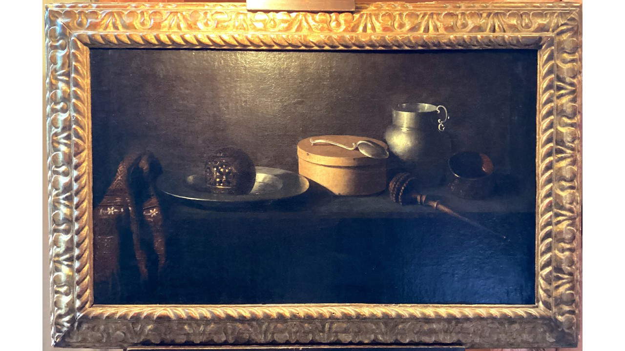 Juan de Zurbar&aacute;n, Still Life with a Chocolate Grinder (1640)
