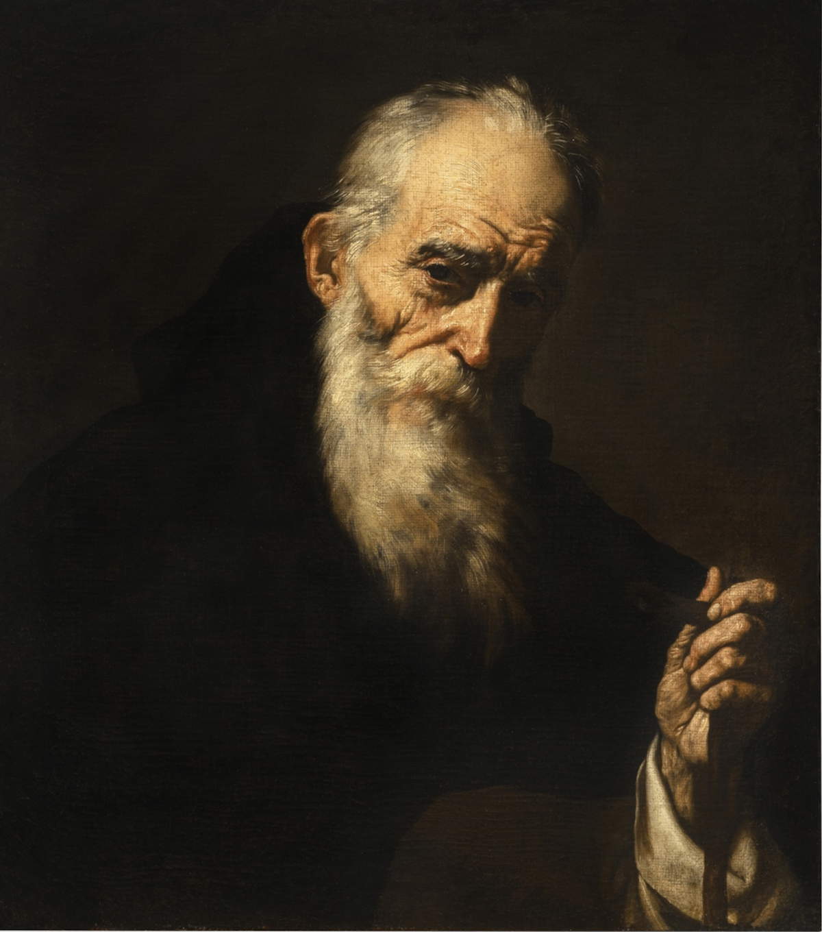 Jusepe de Ribera, Saint Anthony the Abbot (1638; oil on canvas, 71.5 x 65.5 cm)