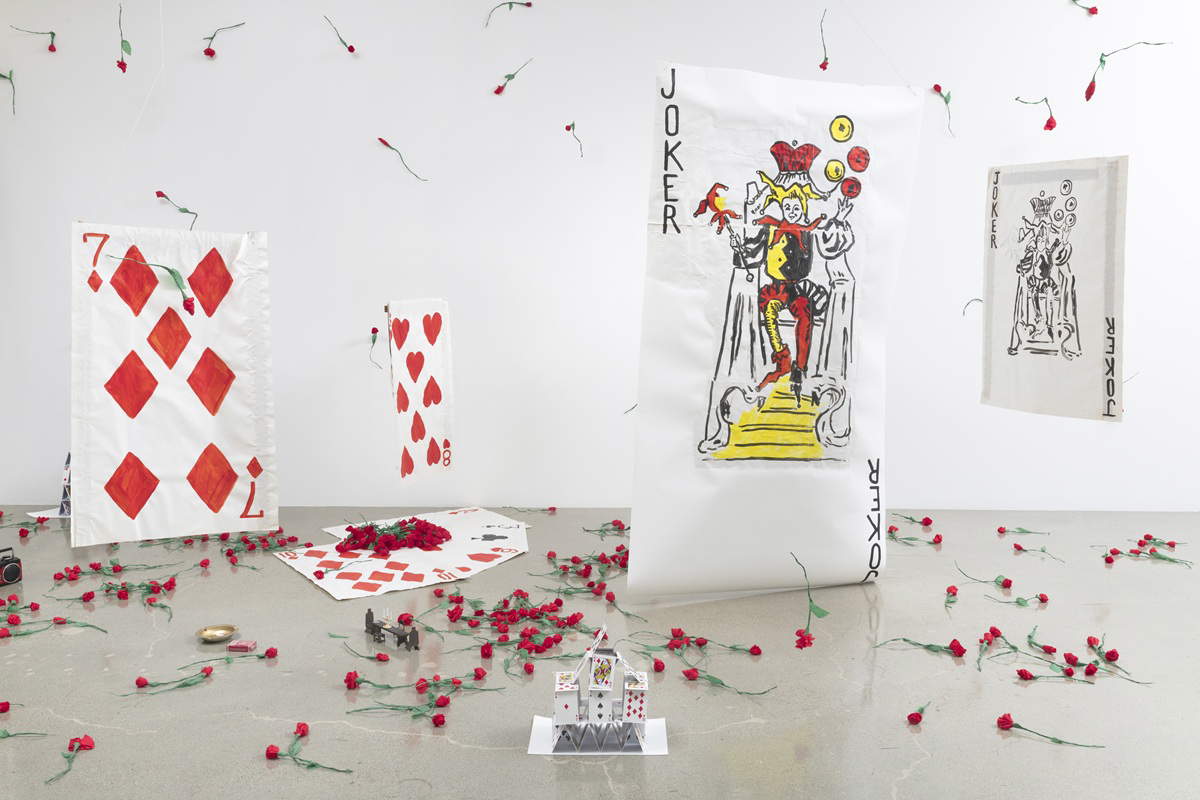 Karen Kilimnik, The Joker Episode of the Avengers (1991; various materials, dimensions variable). Courtesy of the artist and Spr&uuml;th Magers.