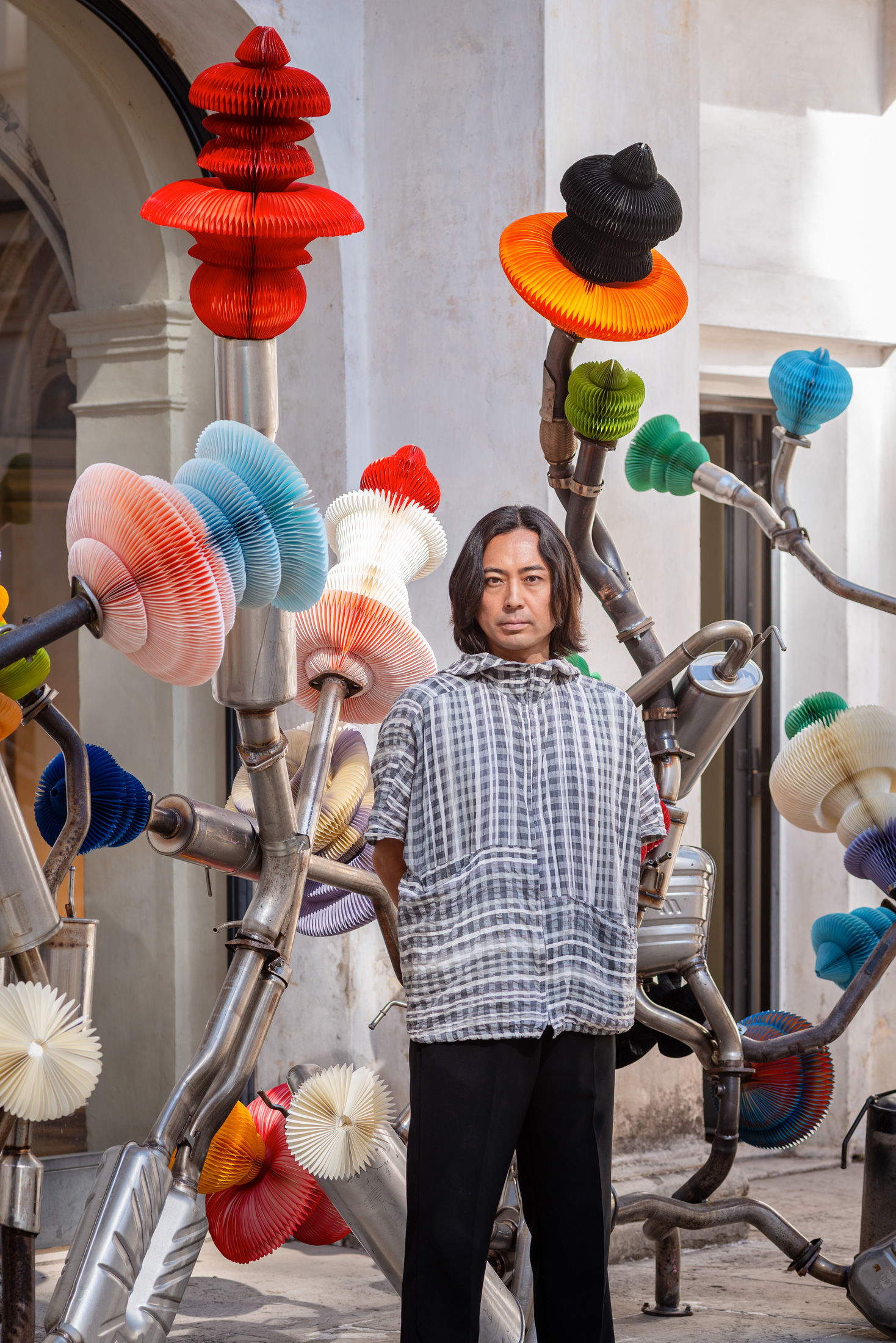 Keita Miyazaki's The Eternal Duality at the Villa Giulia Nymphaeum. Photo by Roberto Apa