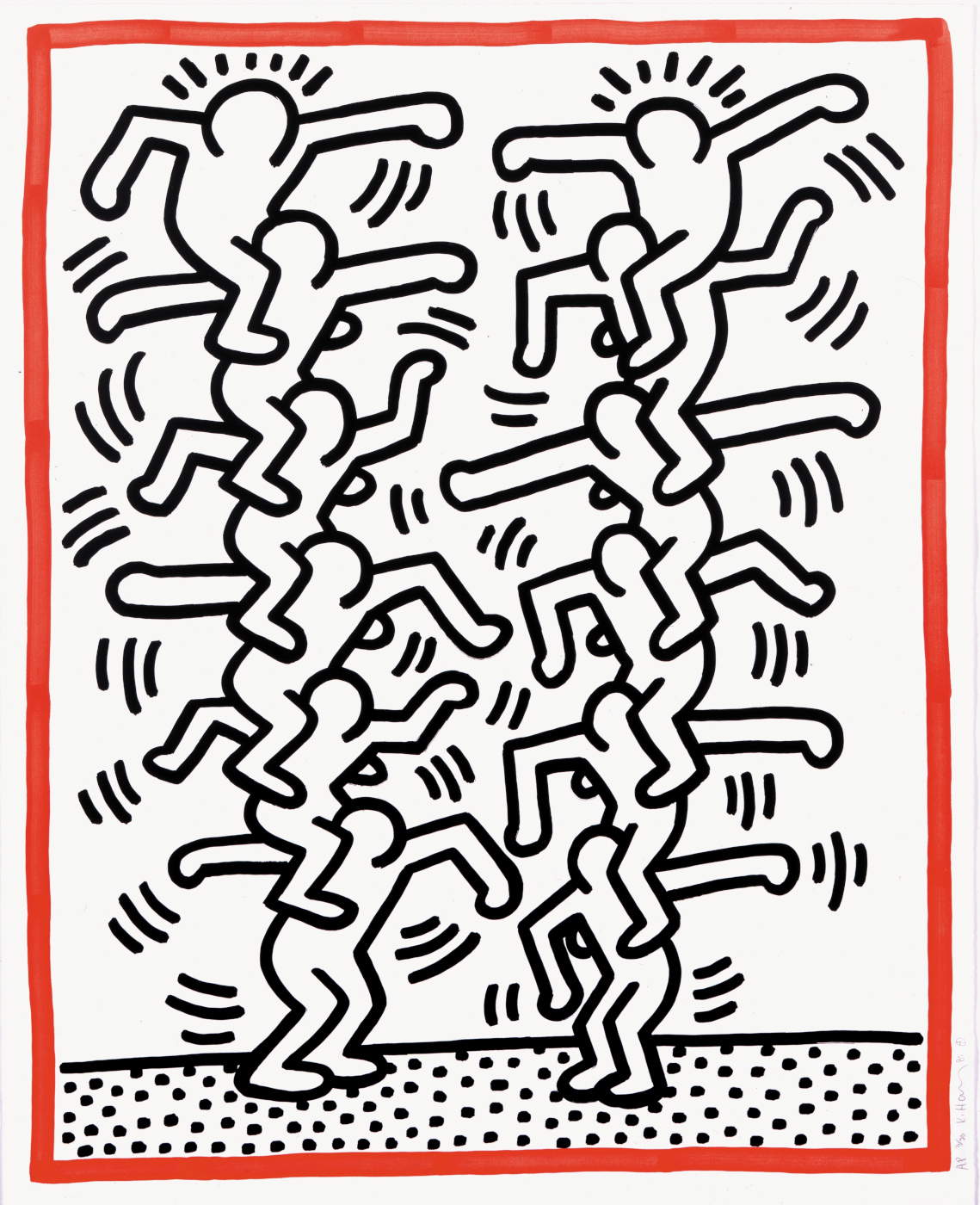 Keith Haring, Drei Lithografien (1985; Lithografie auf Papier, 101,5 &times; 81 cm) &copy; Keith Haring Foundation. Mit freundlicher Genehmigung der Nakamura Keith Haring Collection