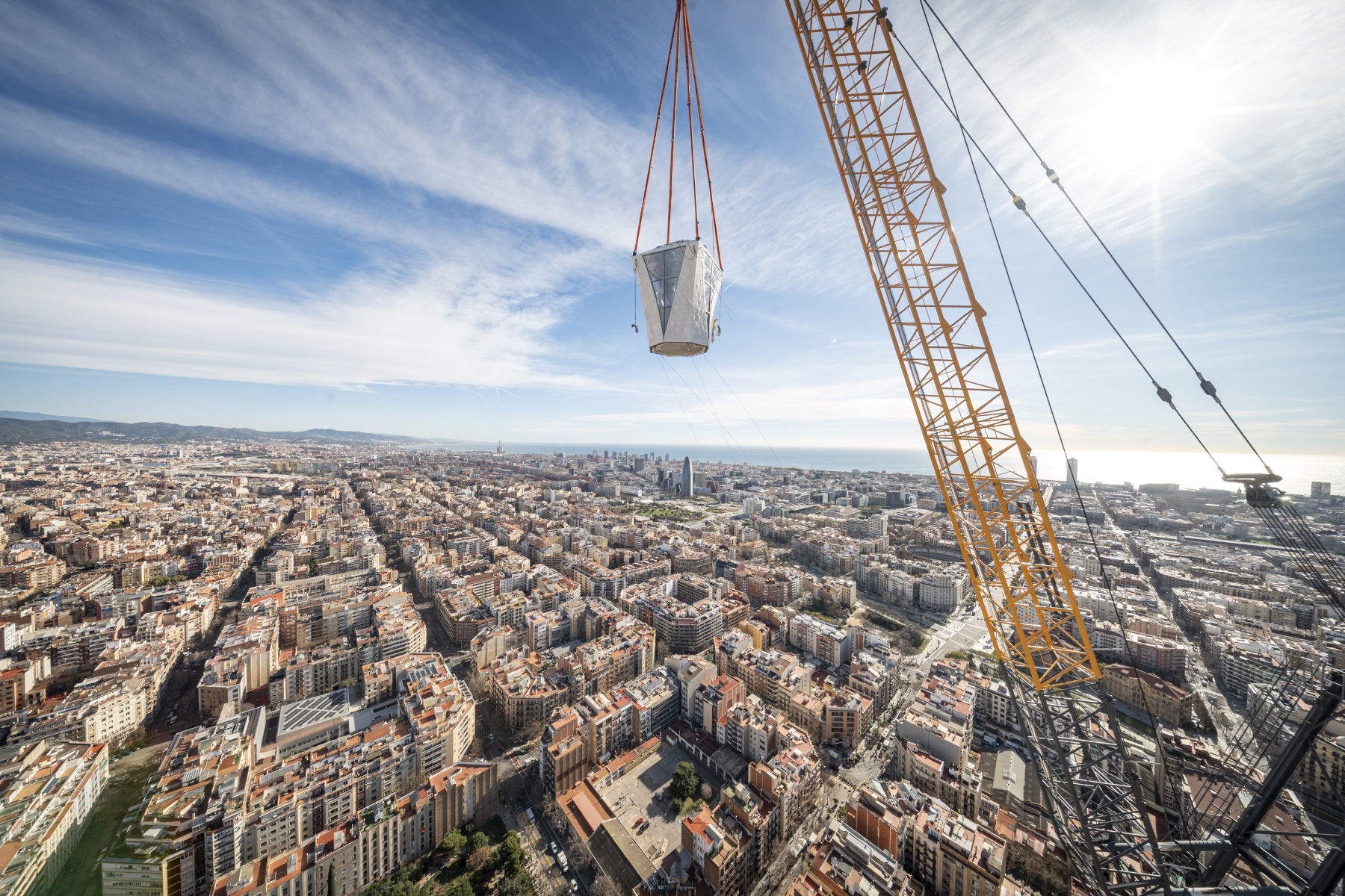 Obras de la Torre de Jesucristo en la Sagrada Fam&iacute;lia. Foto: Sagrada Fam&iacute;lia