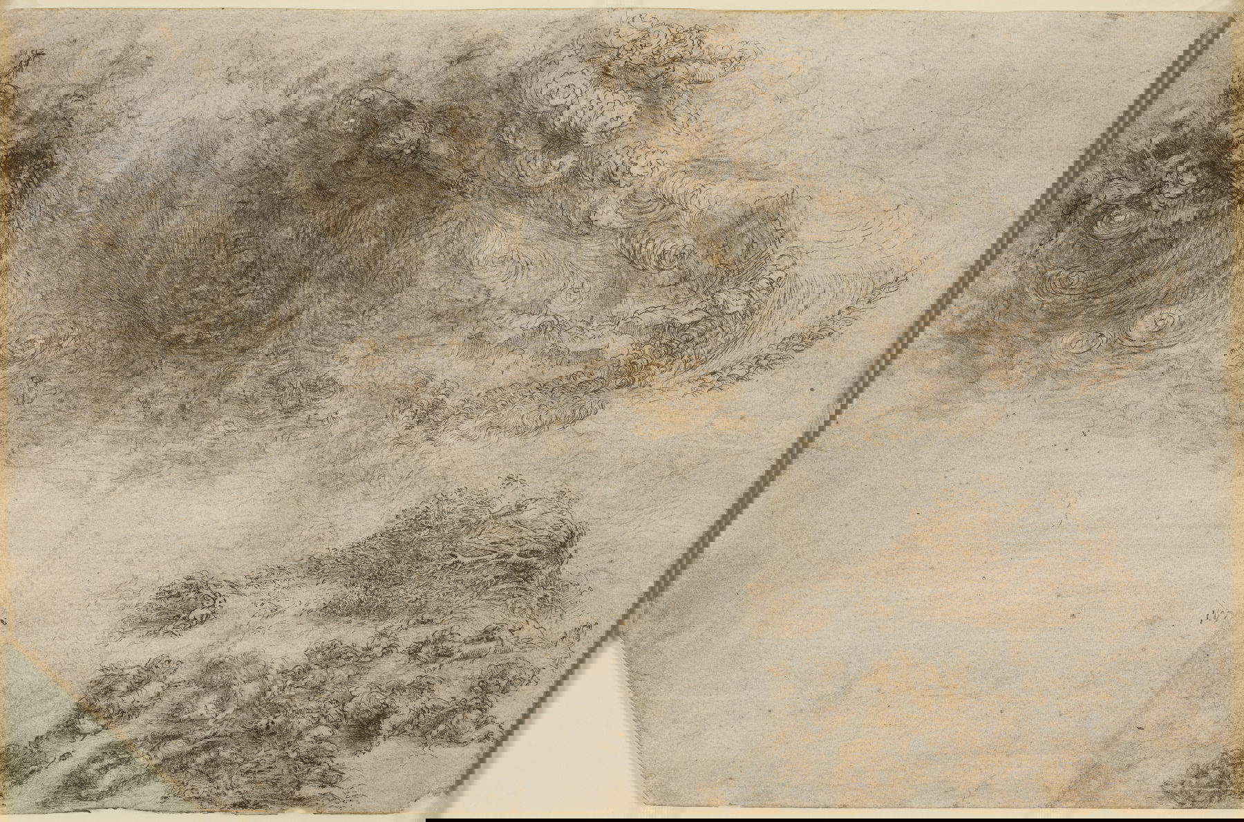 Leonardo da Vinci, Una tempesta (1512-18; carboncino, penna, inchiostro, 27x40,8 cm; Windsor, Royal Collection) Crediti: &copy; Royal Collection Enterprises Ltd 2026 | Royal Collection Trust